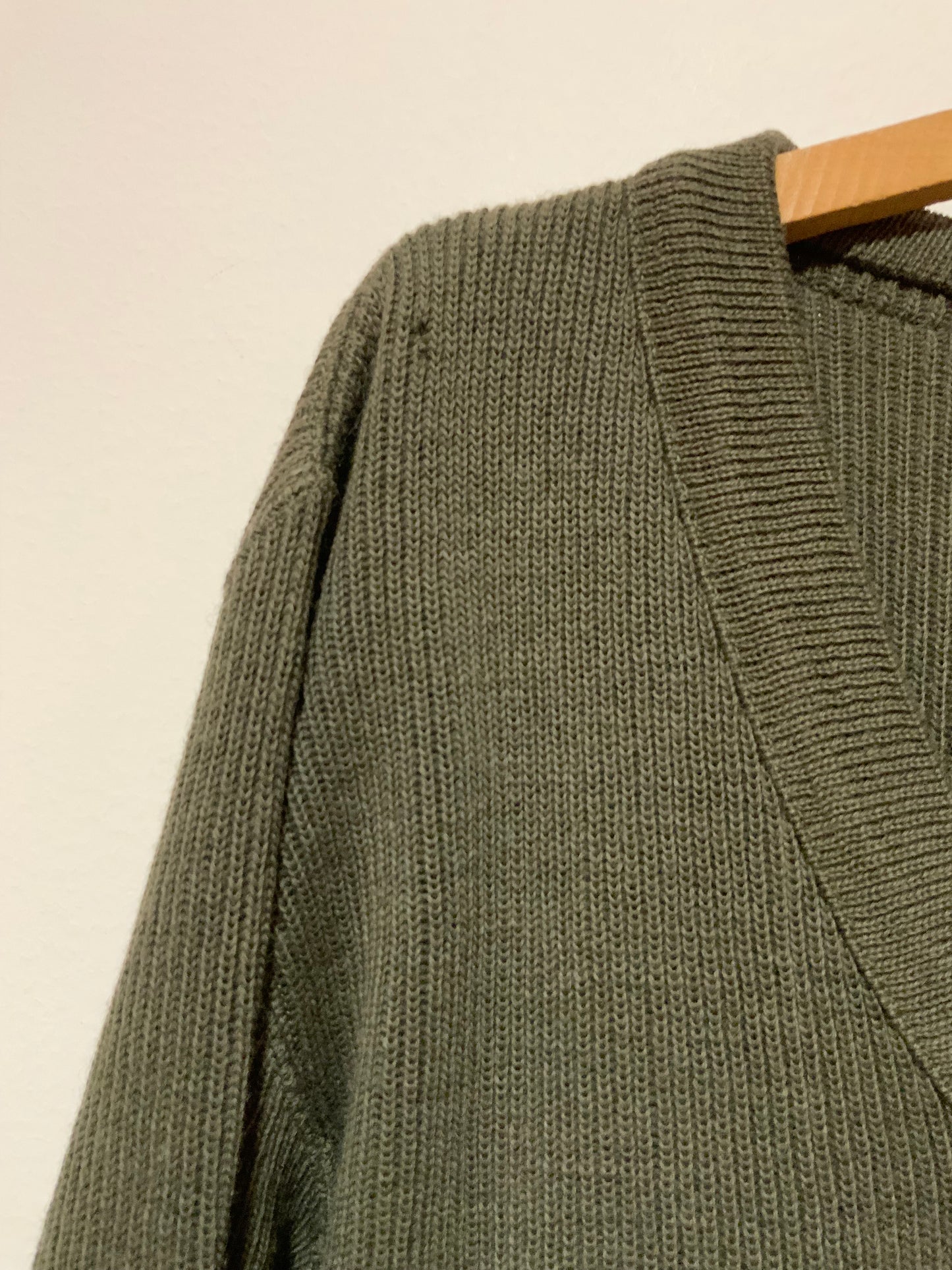 Pull Kaki Armée Vintage Mailles Tricot -