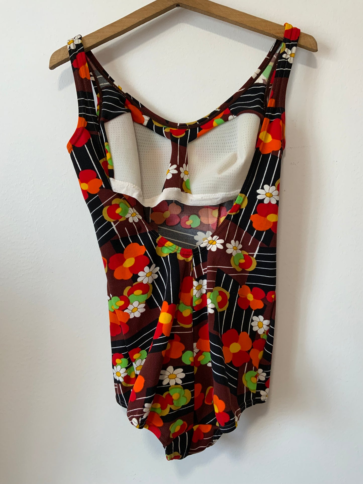 Sublime Maillot de Bain 1970 A fleurs Beauté Vintage