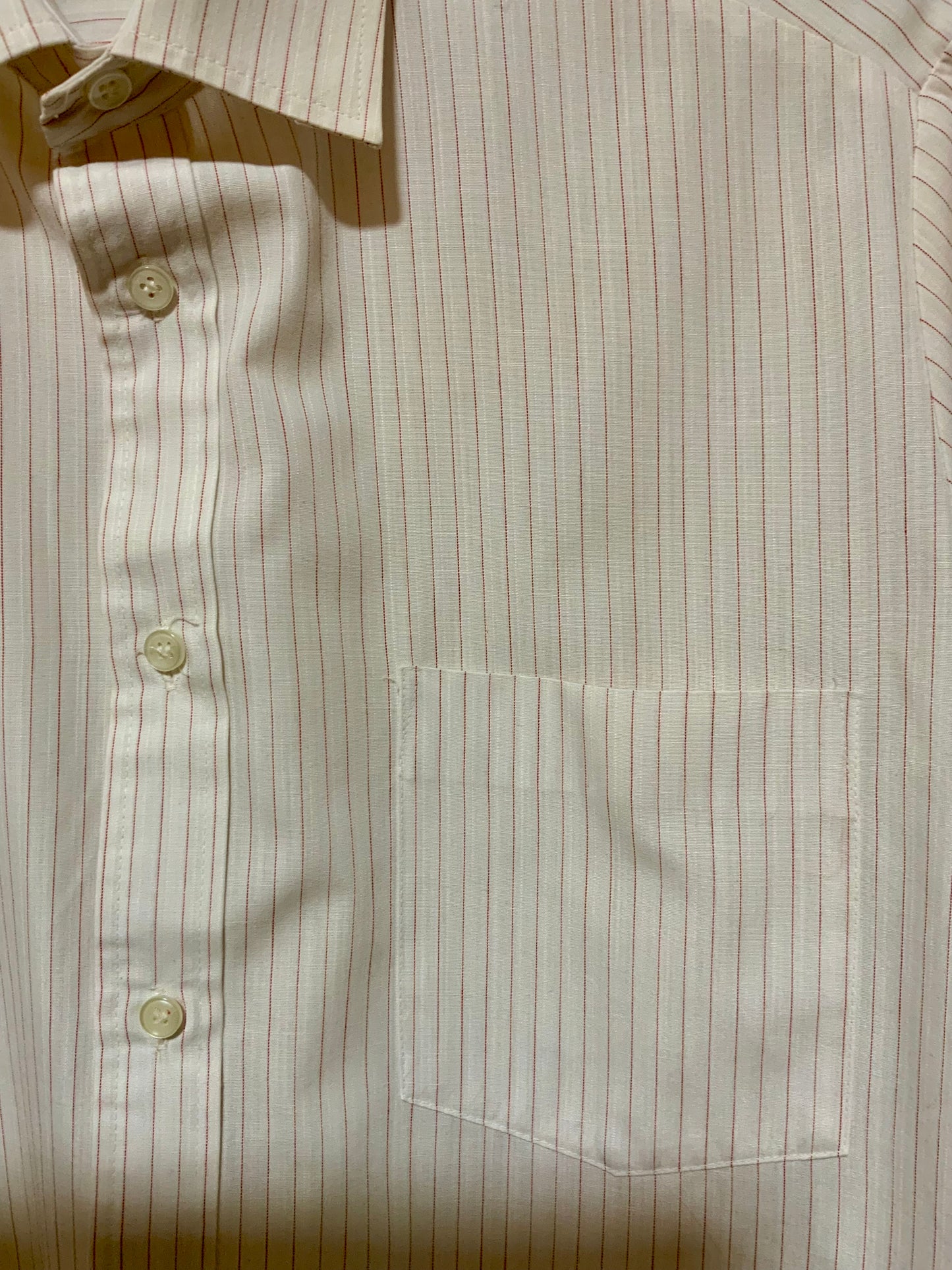 Chemise à rayures rouges Vintage 1980 France Galeries Lafayette