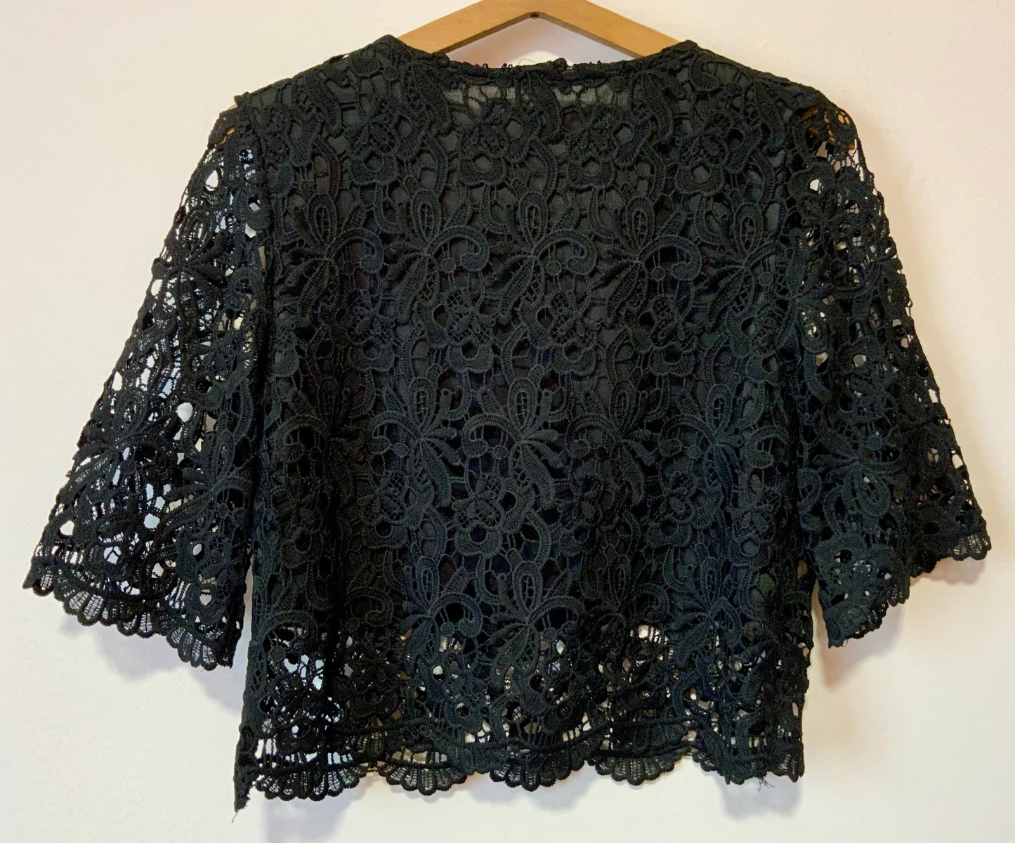 Top Crochets dentellle fleurs et chaîne intégrée Vintage 1990
