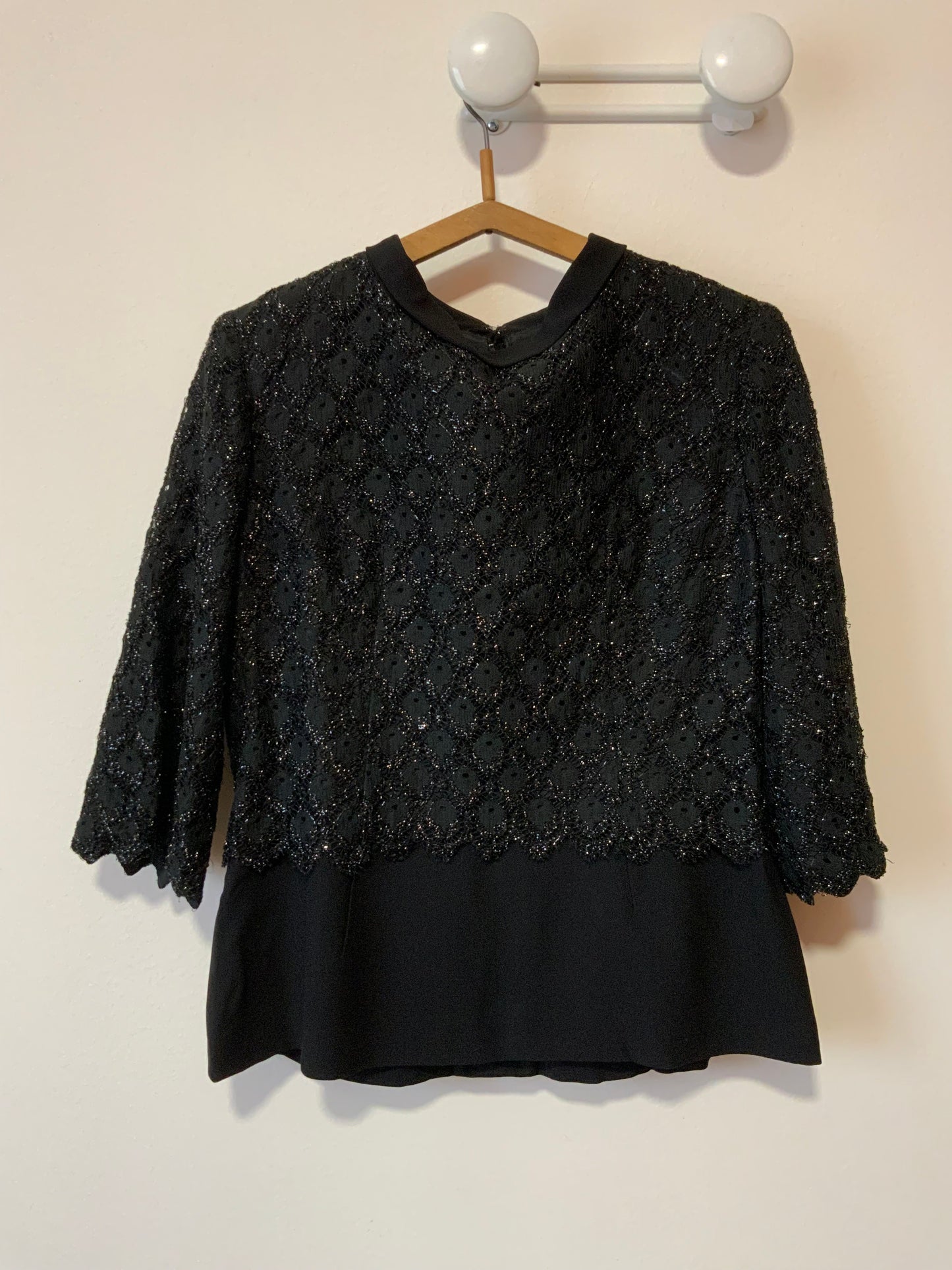 Blouse Dentelle Strass Création Vintage Paris Élégance