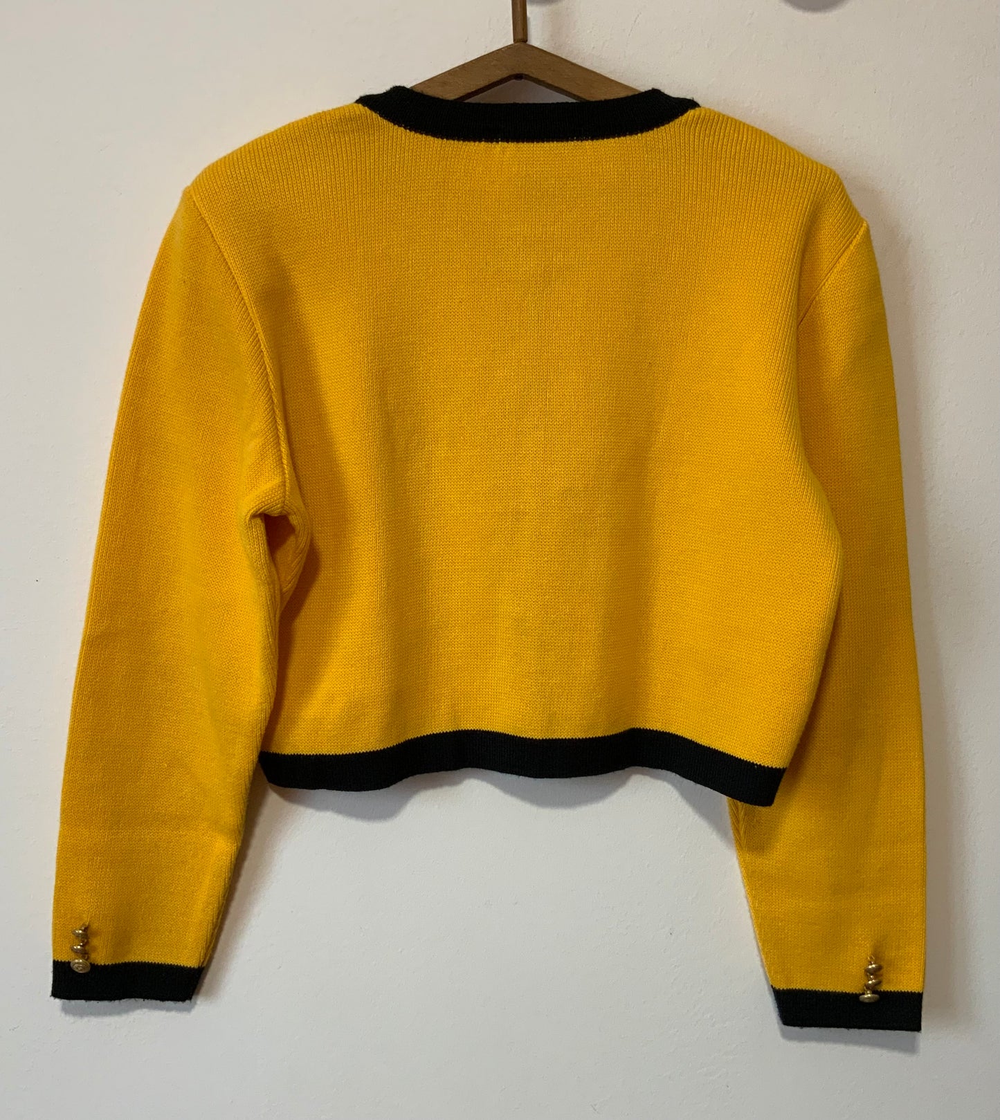 Cardigan Gilet Chic Kookai Vintage 90’ Tricot Coton Jaune Court France