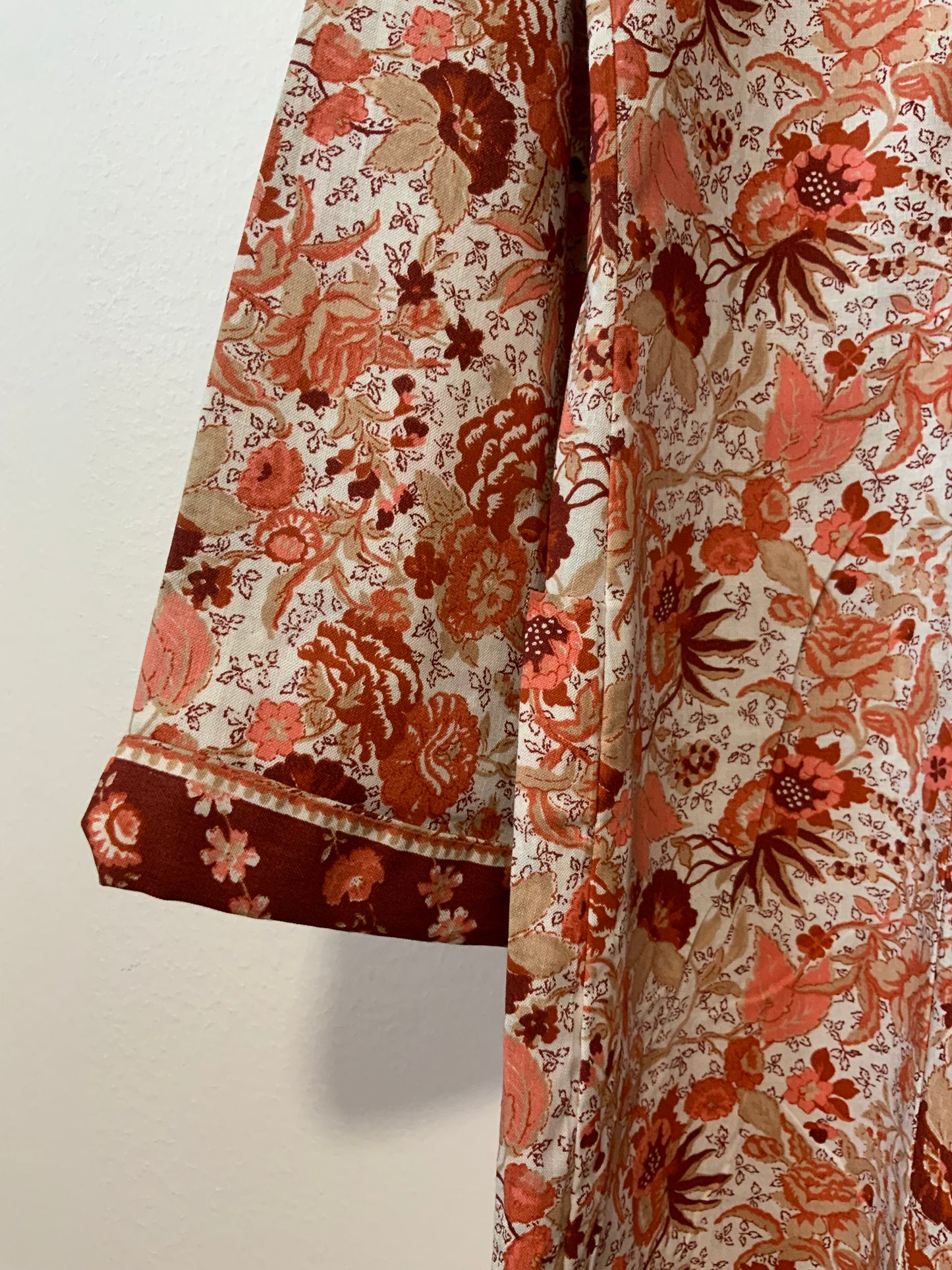 Robe Blouse à Fleurs Sublime Deadstock Vintage 1970 France