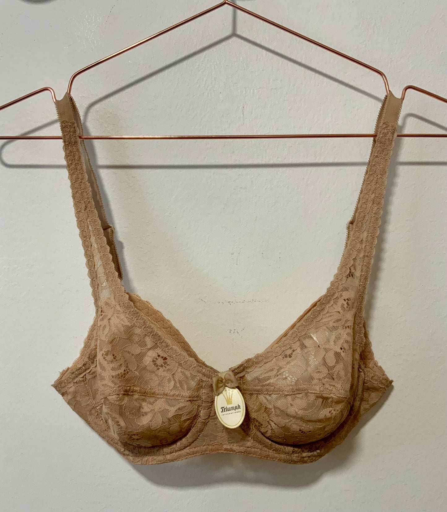 Soutien Gorge Triumph Vintage 1970 Dentelle Fleurs France