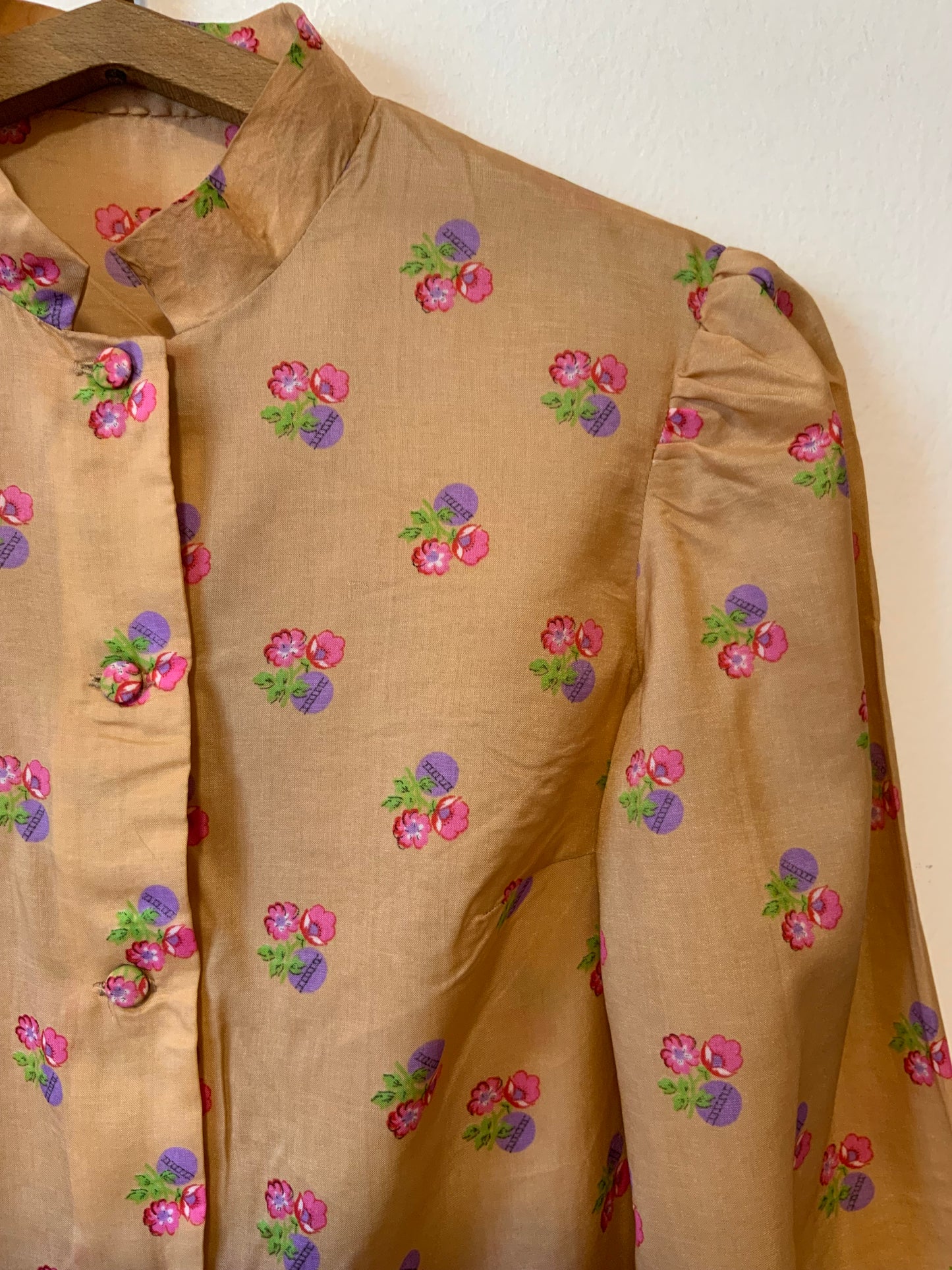 Chemisier à Fleurs Beauté Vintage Faite Main Création Fantastique