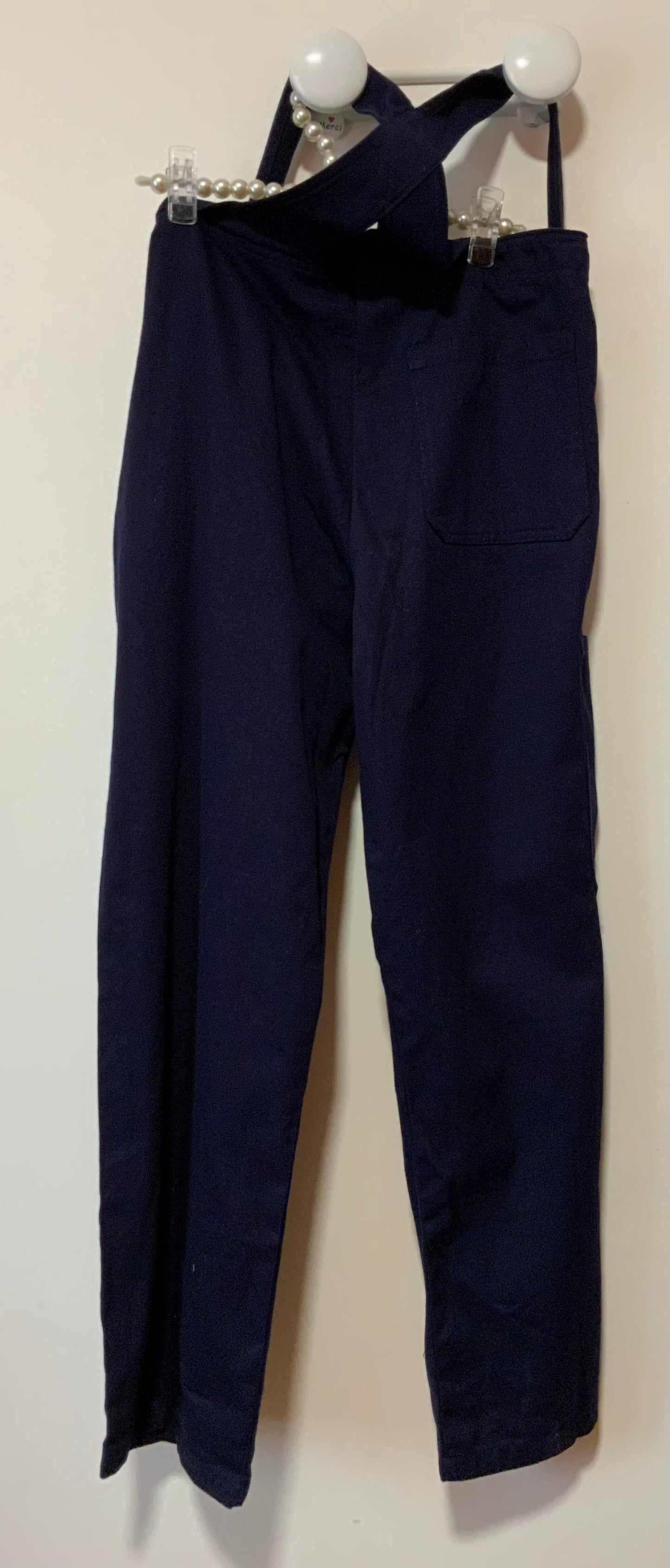 Salopette de travail Coton marine Façon denim Deadstock Neuf