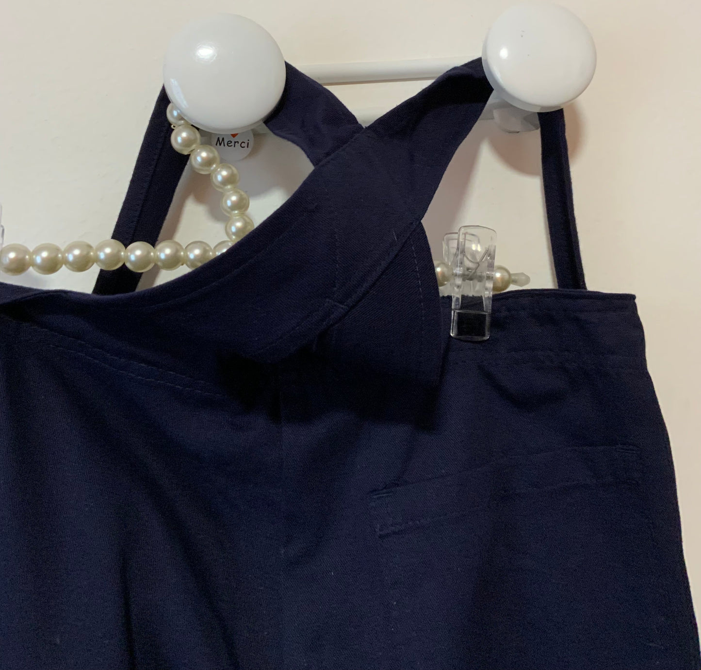 Salopette de travail Coton marine Façon denim Deadstock Neuf