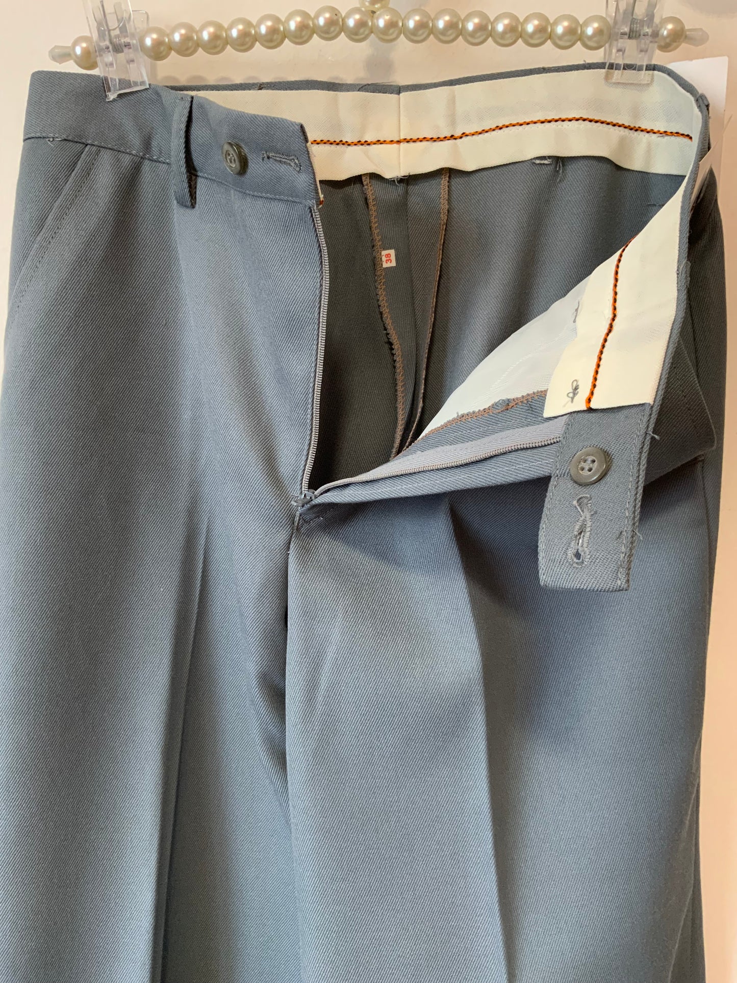 Pantalon Tergal Pattes d’éléphant Vintage 1970 Authentique Neuf Seventies