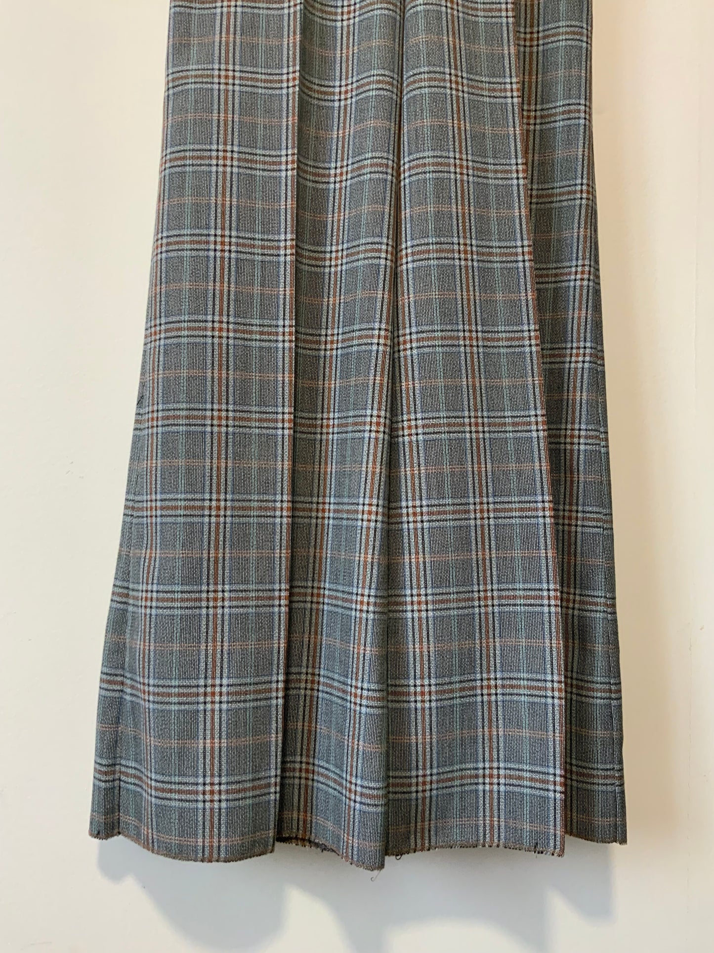 Superbe Pattes d’Éléphant Large Carreaux Deadstock Vintage 1970