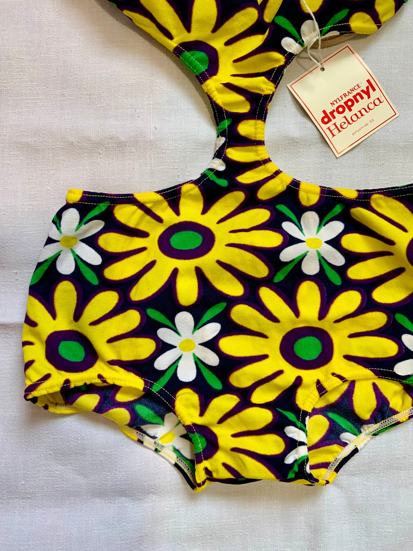 Incroyable Maillot de Bain Vintage Seventies Deadstock Fleurs
