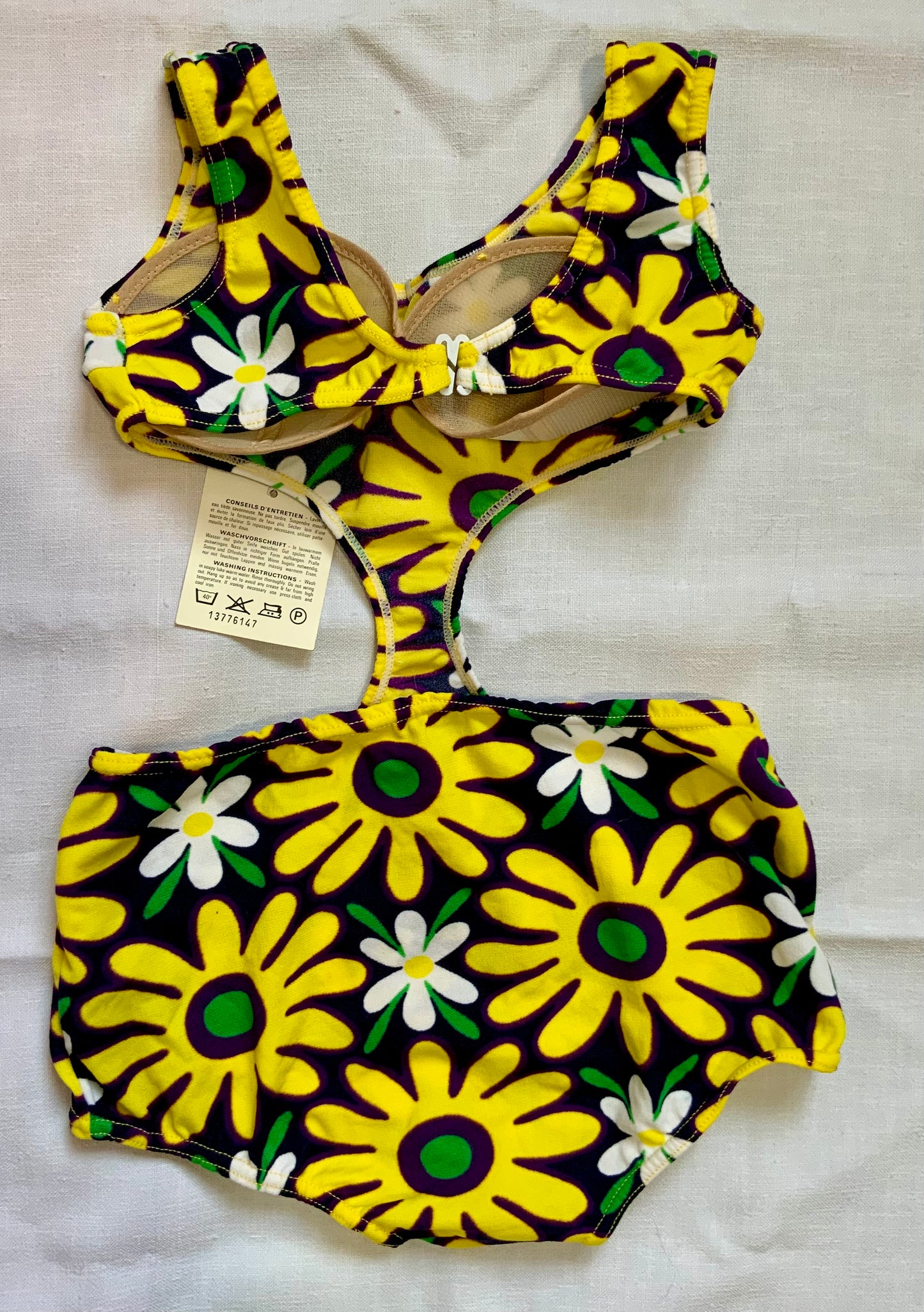 Incroyable Maillot de Bain Vintage Seventies Deadstock Fleurs