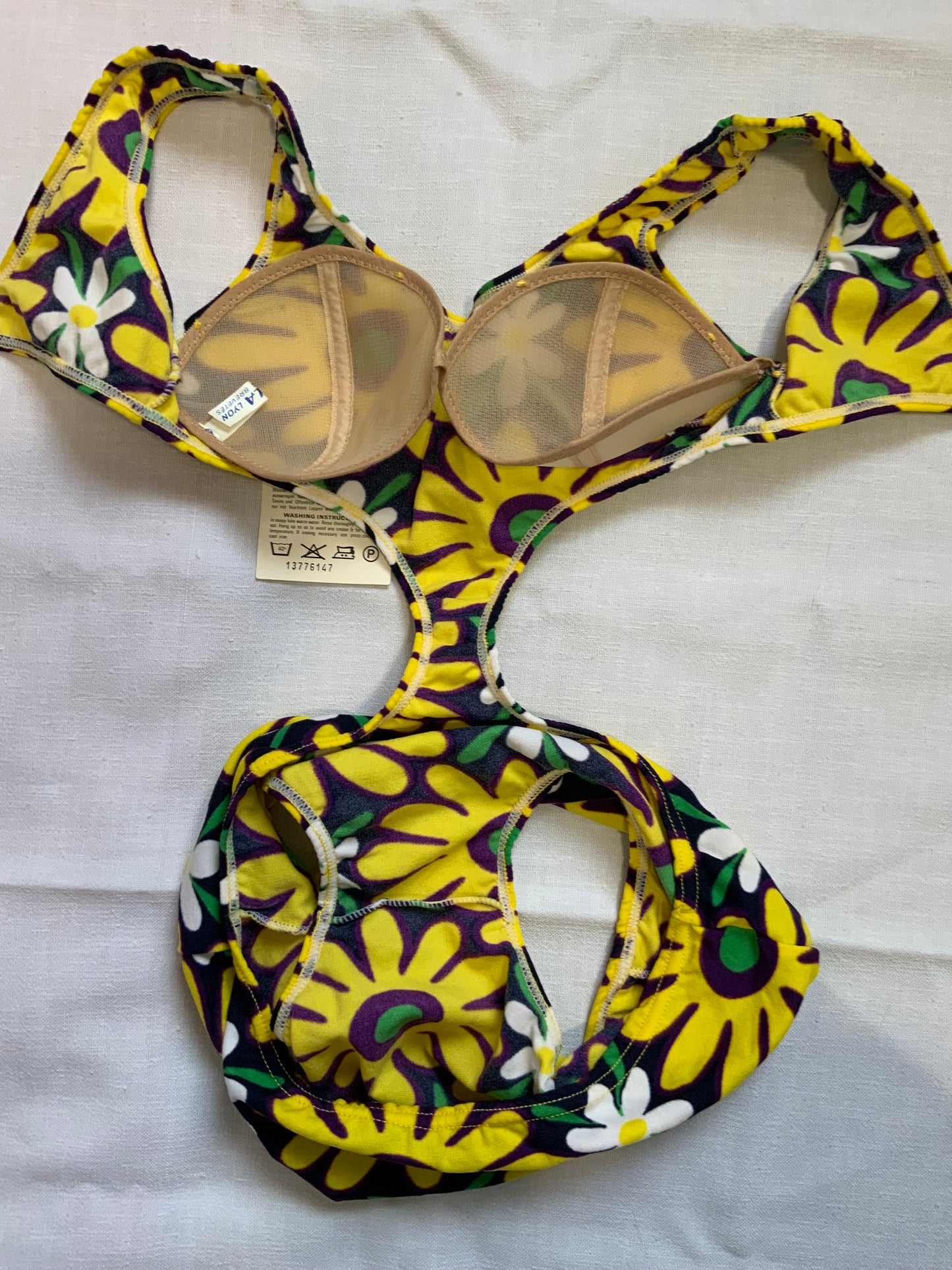 Incroyable Maillot de Bain Vintage Seventies Deadstock Fleurs
