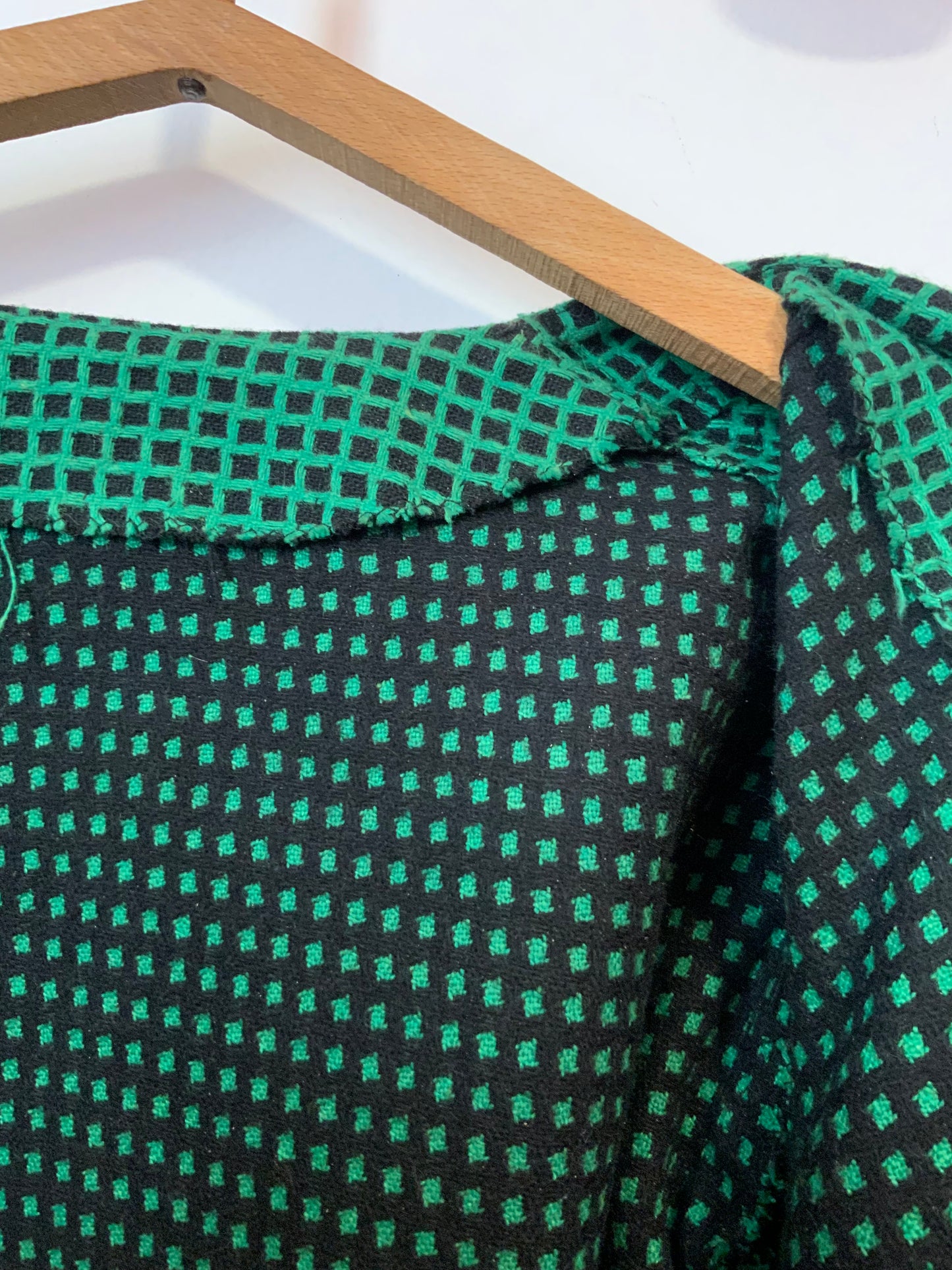 Veste blazer Vintage 1980 à petit carreaux Confection Main Création