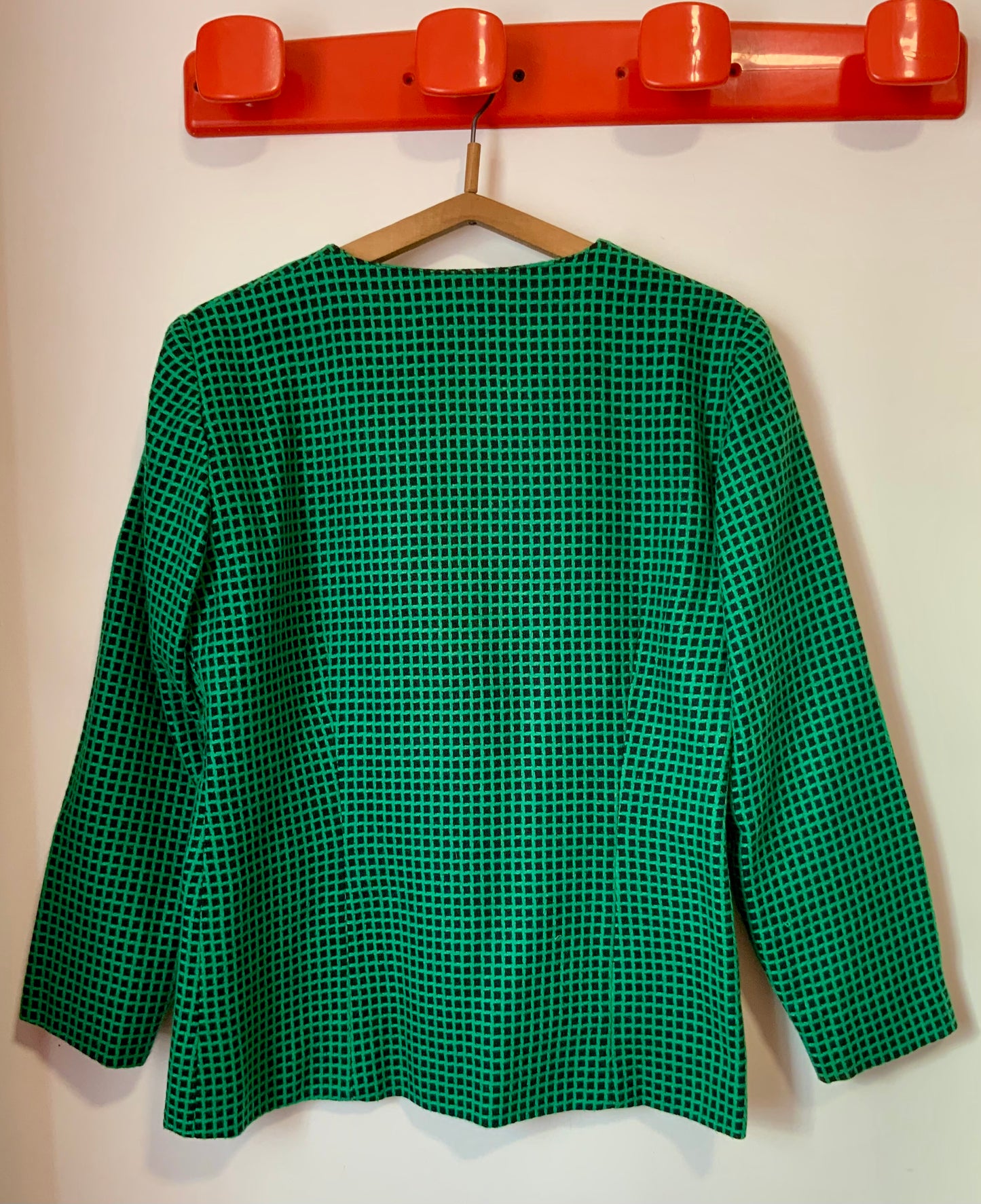 Veste blazer Vintage 1980 à petit carreaux Confection Main Création
