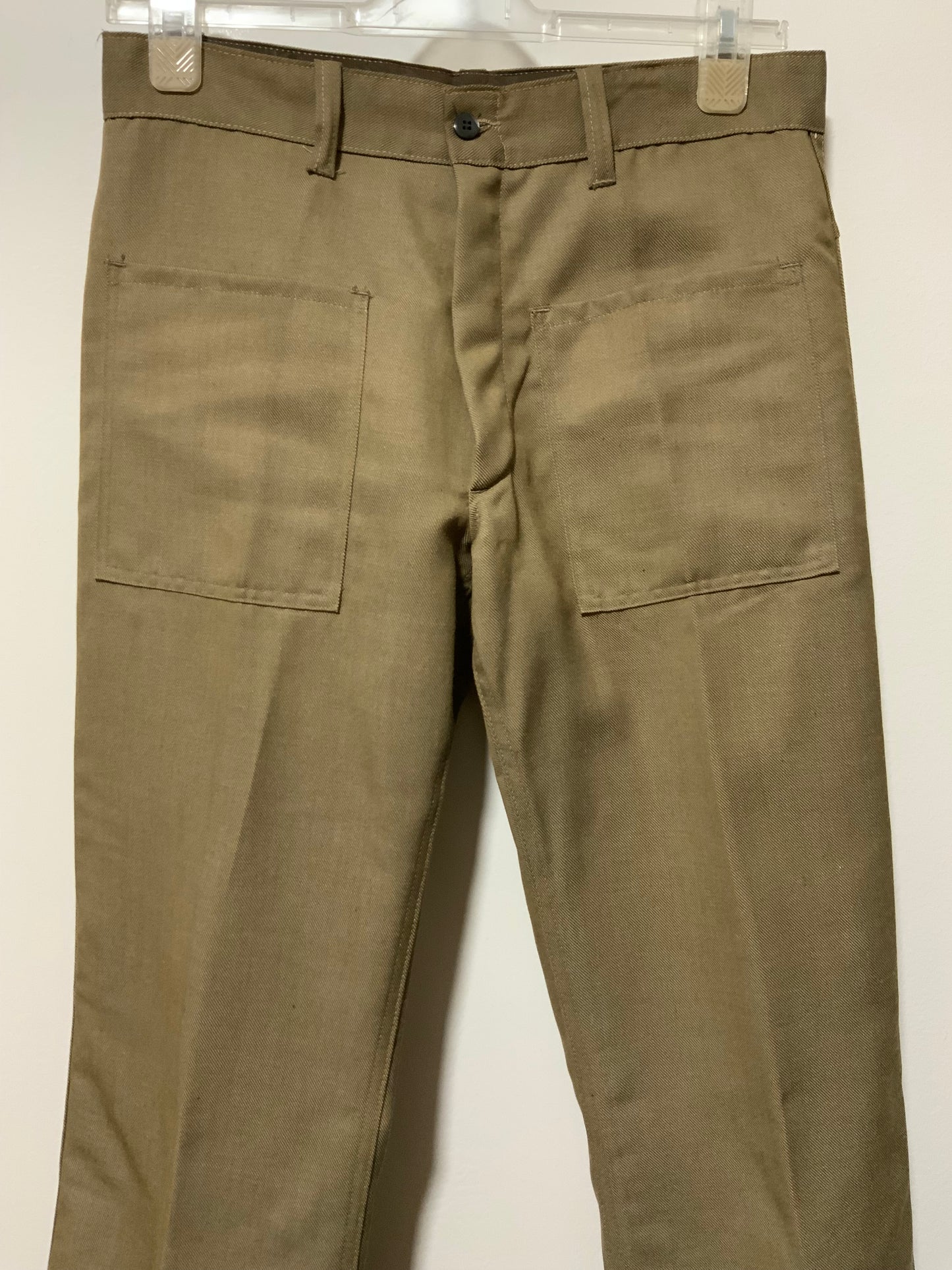 Pantalon Flare Pattes d’éléphant Deadstock Polywest Tergal Kidur France Vintage 70