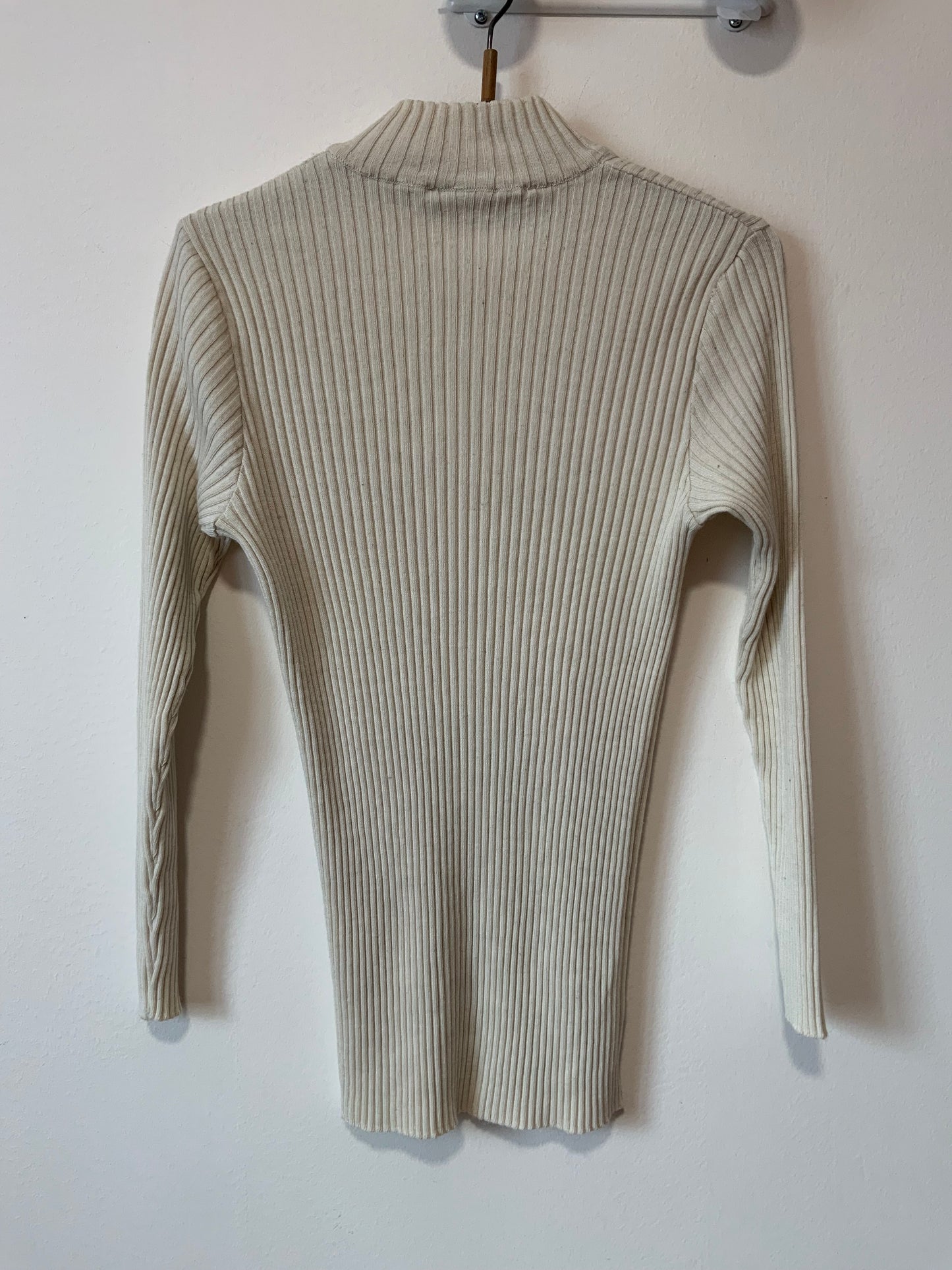 Pull chaussette Blanc Laine Vintage 1990 Mailles
