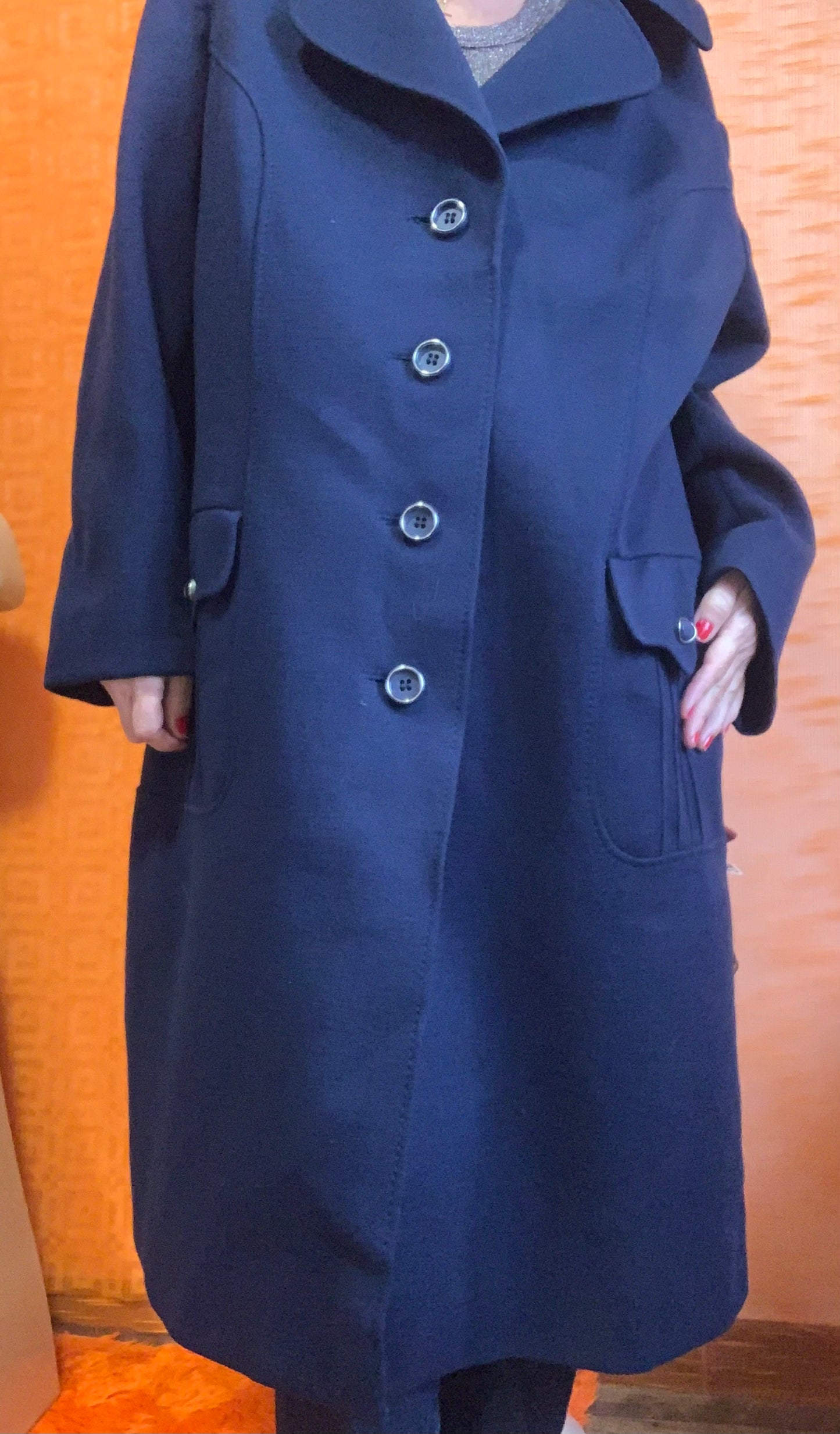 Manteau a martingale en pure laine vierge Woolmark Vintage Ancien