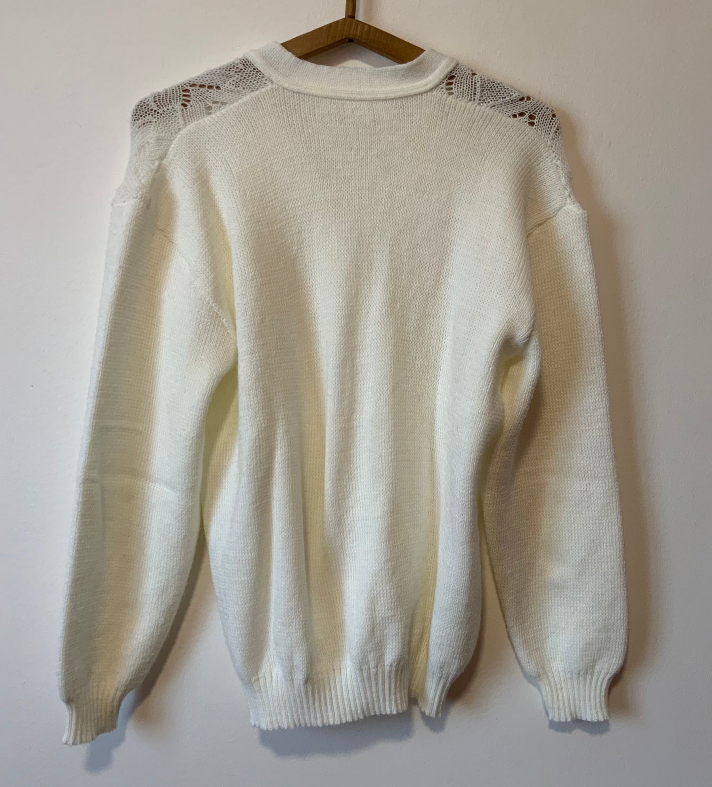 Gilet LaineMailles ajourées trop mignon Made in France Vintage 1980