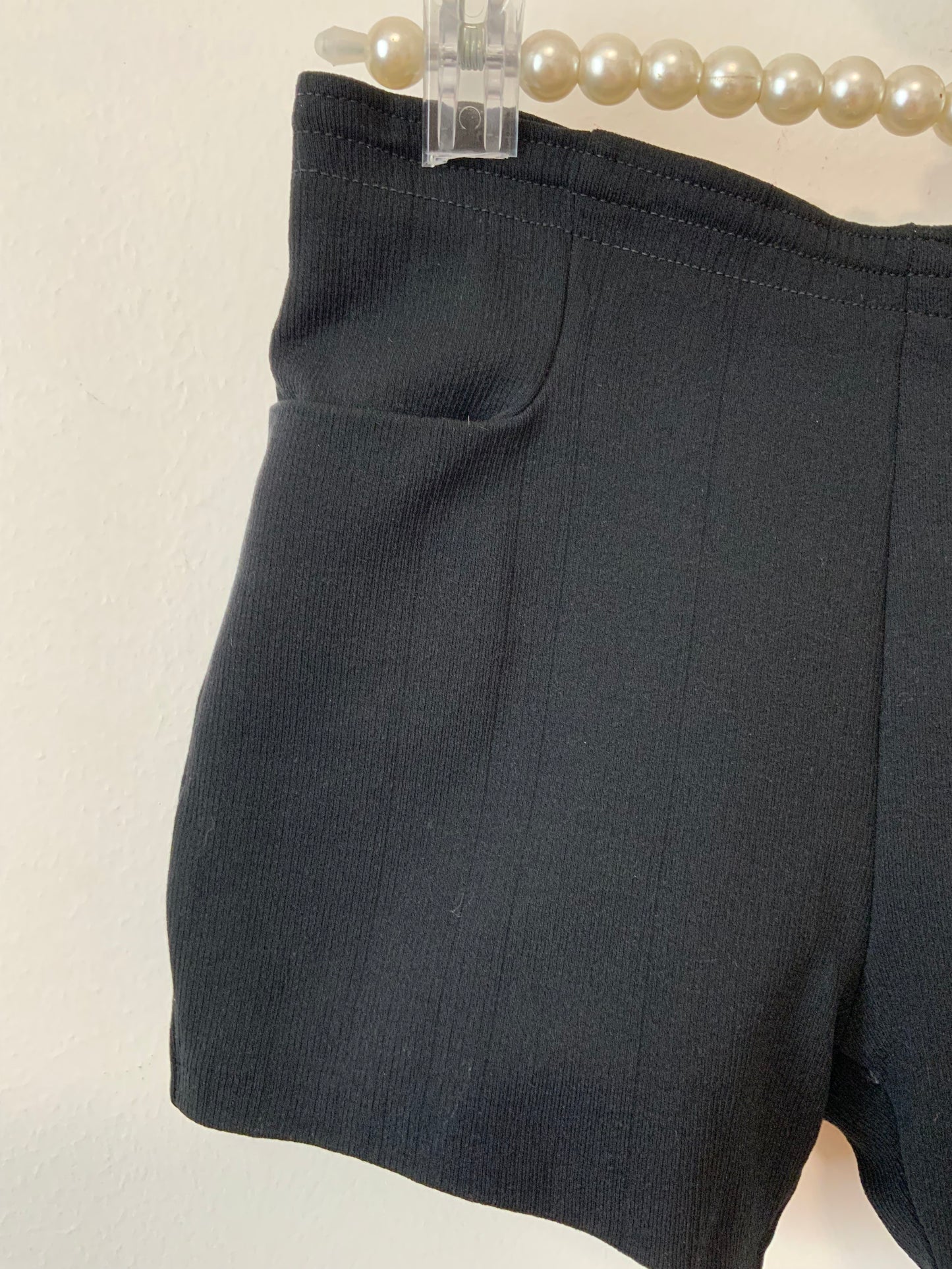 Mini Short noir Poches Vintage 1970