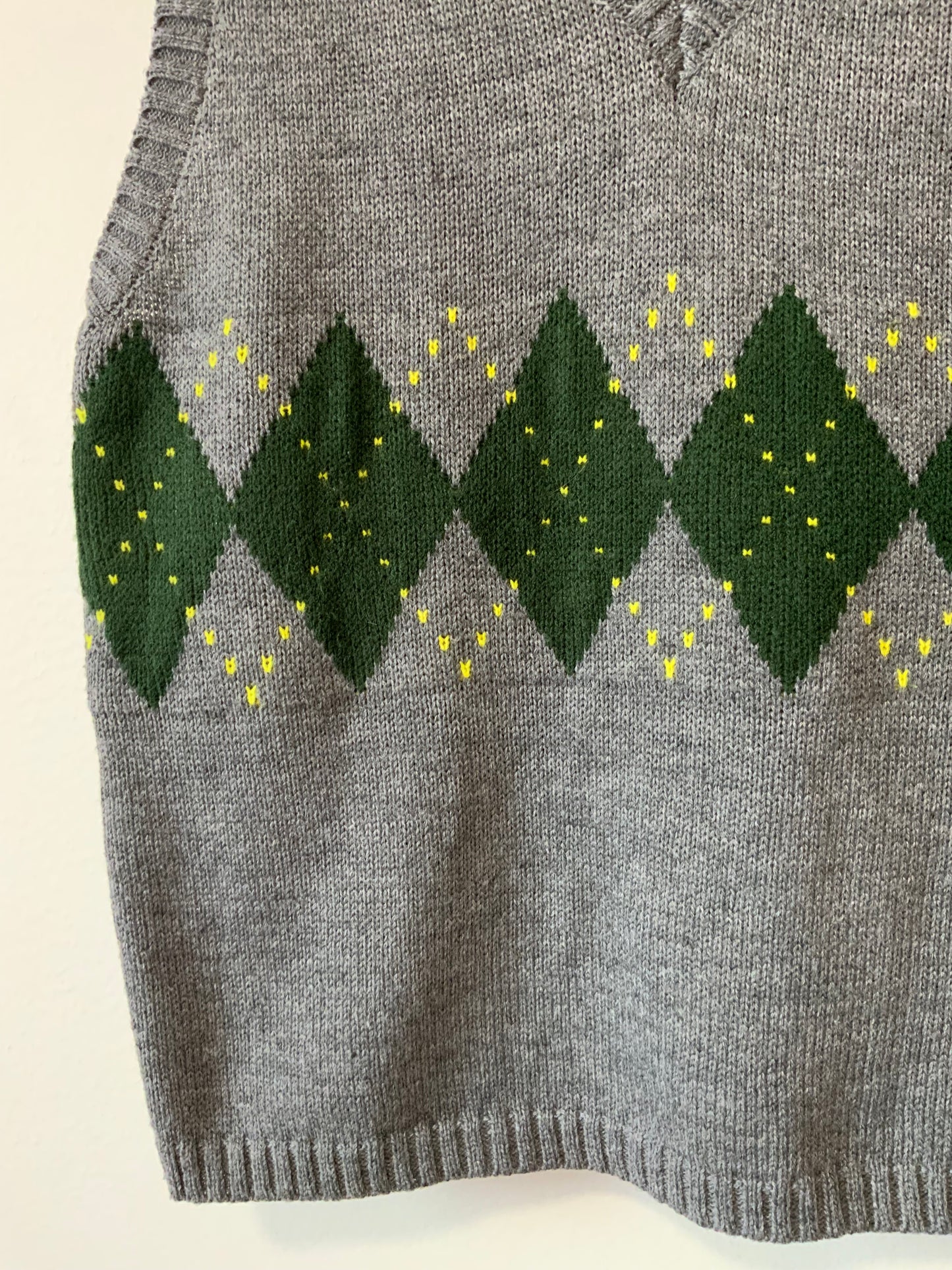 Pull sans manche Motifs carreaux Burlington Vintage 1990