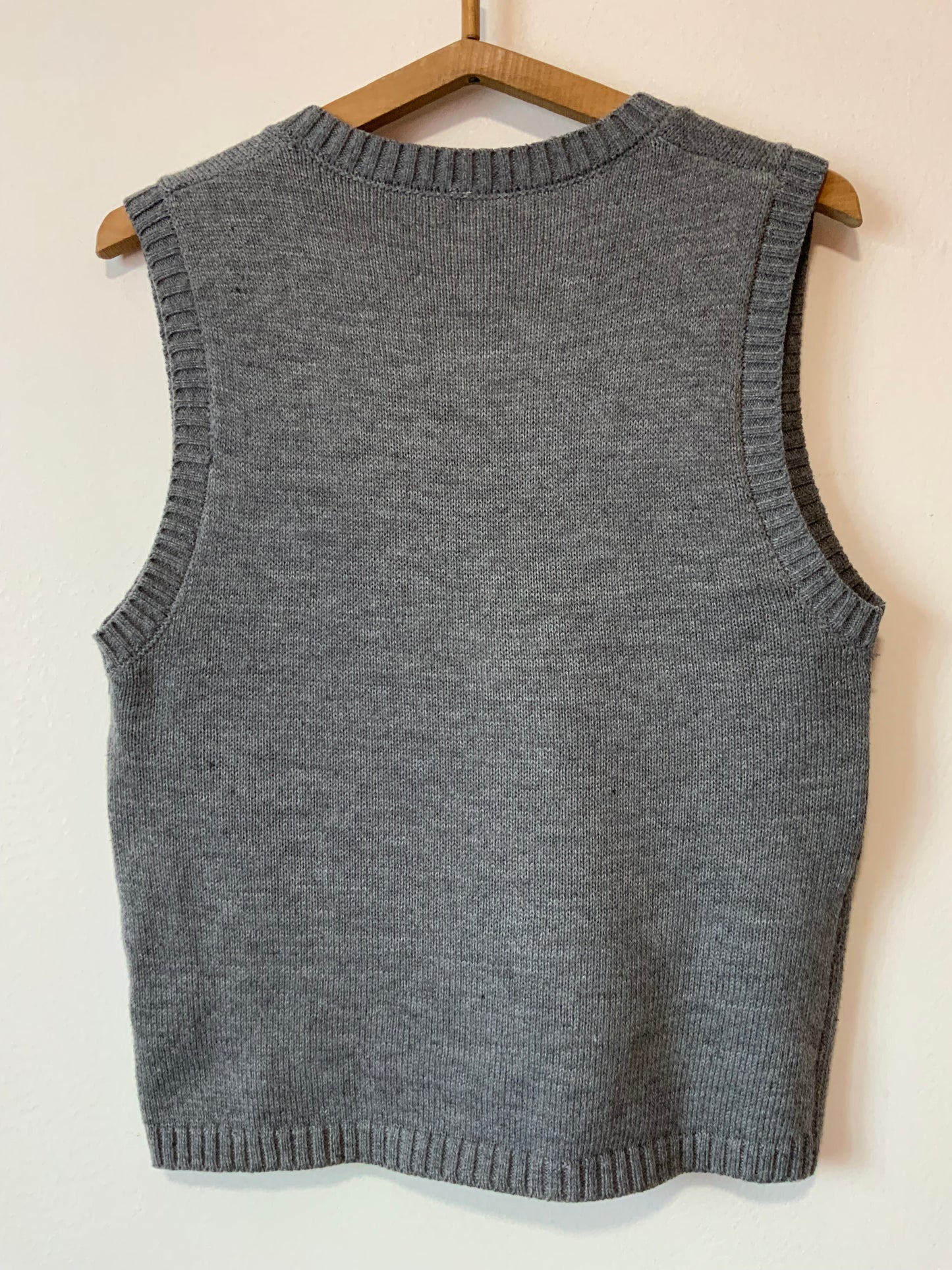 Pull sans manche Motifs carreaux Burlington Vintage 1990