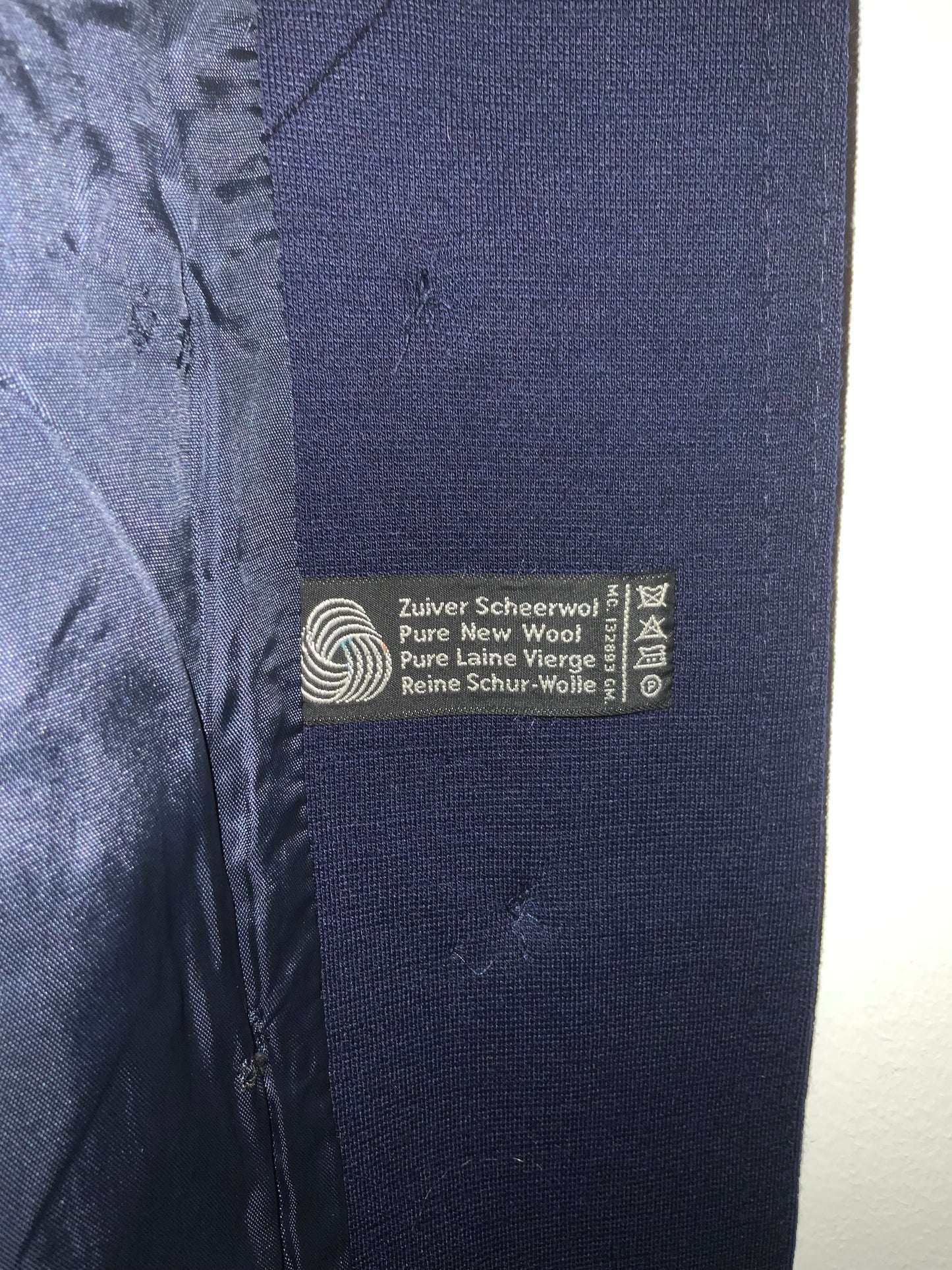 Veste Croisée Blazer pure Laine Vierge Woolmark Surpiqûres prononcées Classique Chic