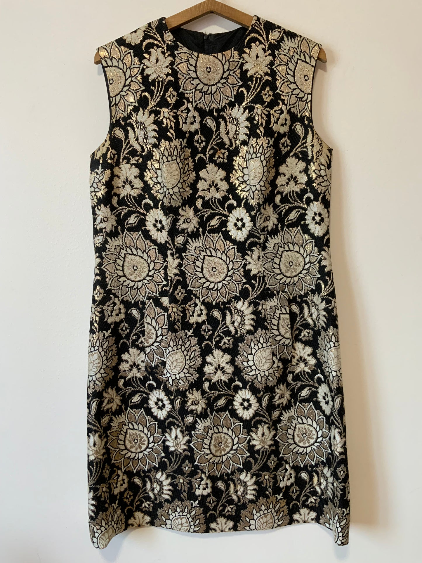 Ensemble Création Chic Fleurs dorées 1970 Fait main Unique Élégance Assurée