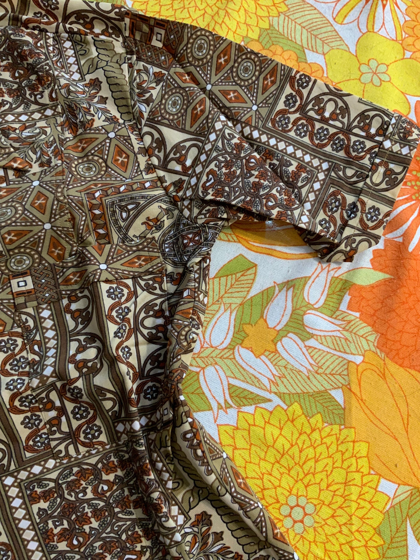 Polo Motifs Col pelle à tartes Vintage 1970 Deadstock Original