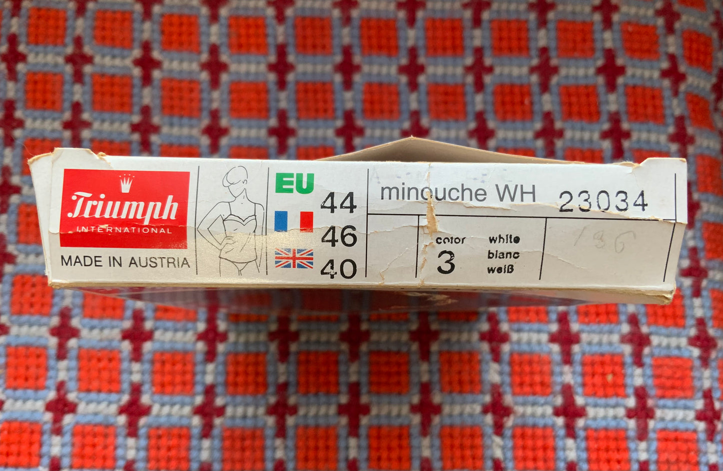 Caraco Top dentelle dessus dessous Deadstock Triumph 1980 Modele Minouche