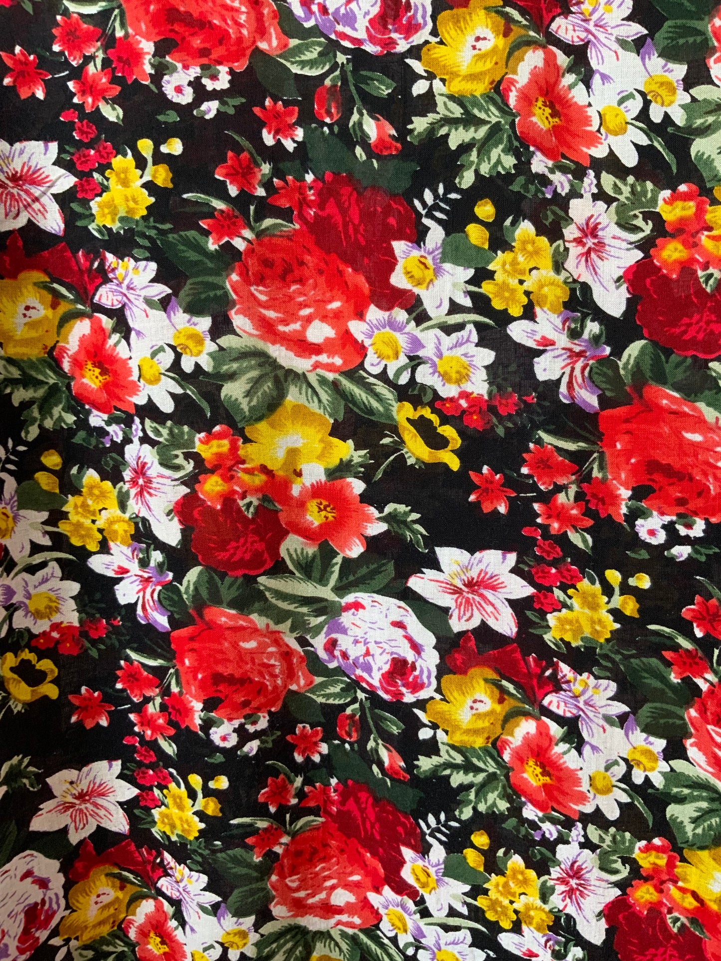 Chemise à Fleurs Ravissante Viscose Vintage 1990 India