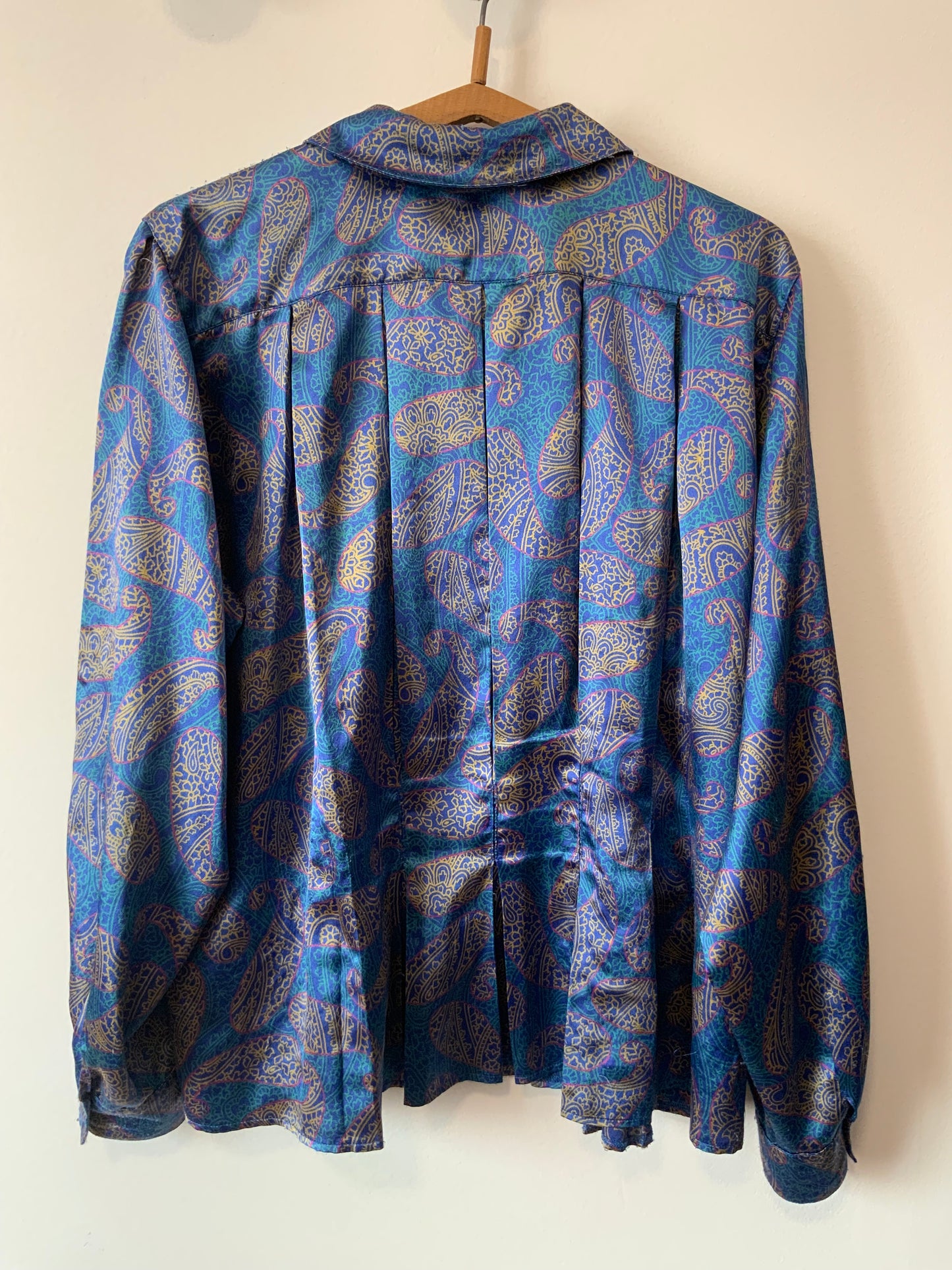 Chemisier plissé Motifs Cachemires Paisley Vintage Chic Original Made in France