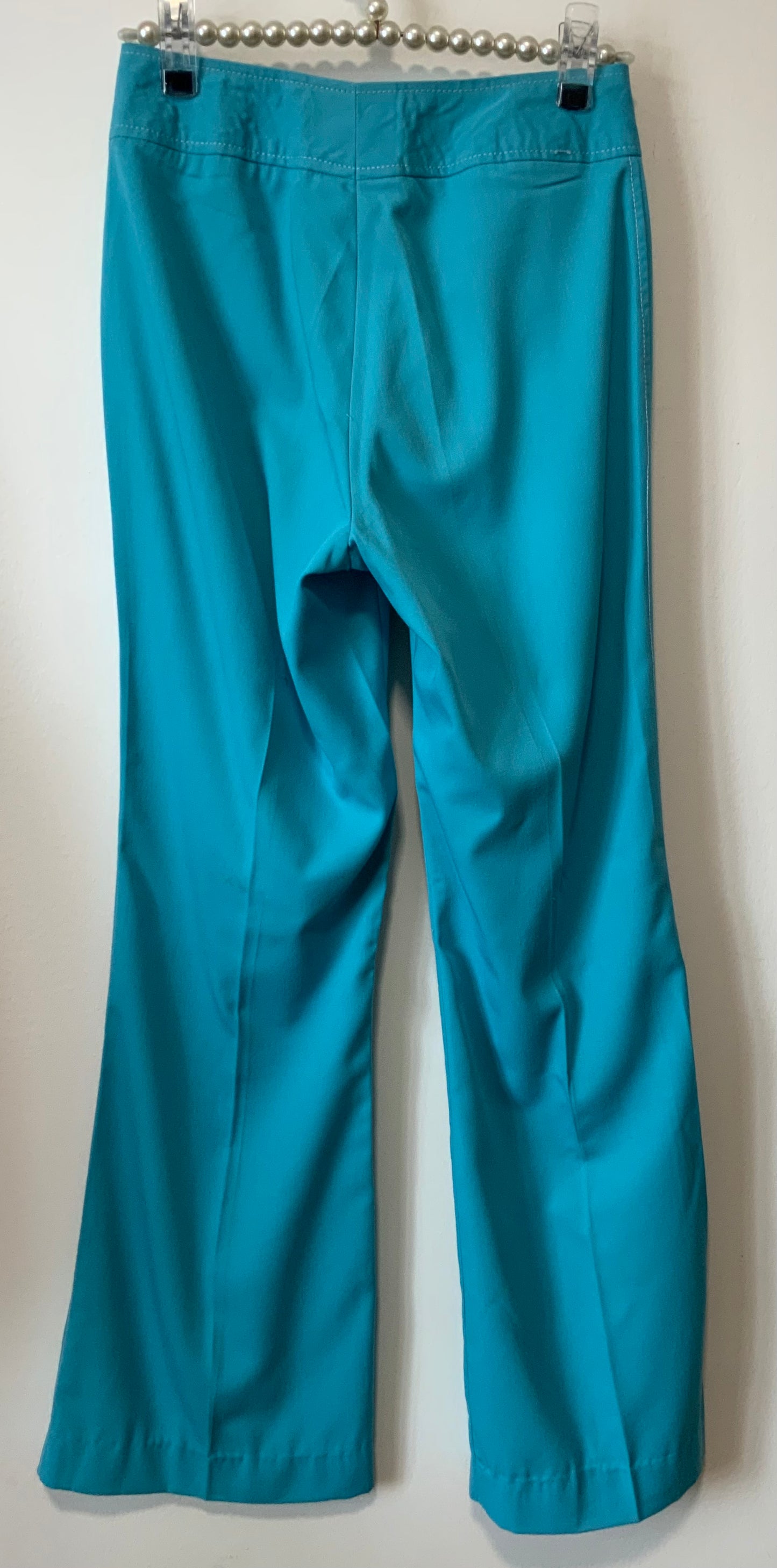 Pantalon pattes d’éléphant Bleu Turquoise Vintage 1970