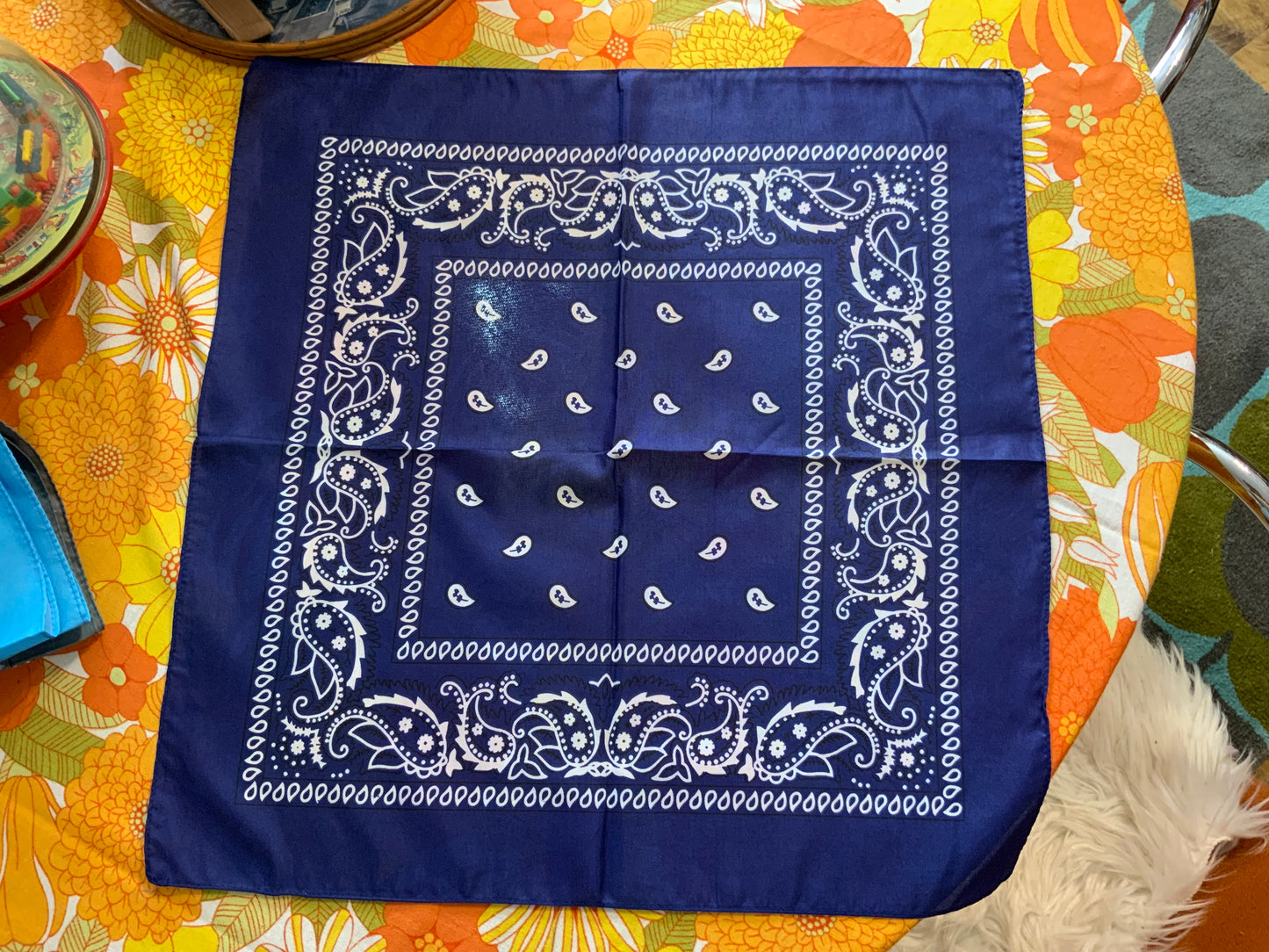 Lot 3 Foulards Bandanas Vintage 1980/90 Neufs