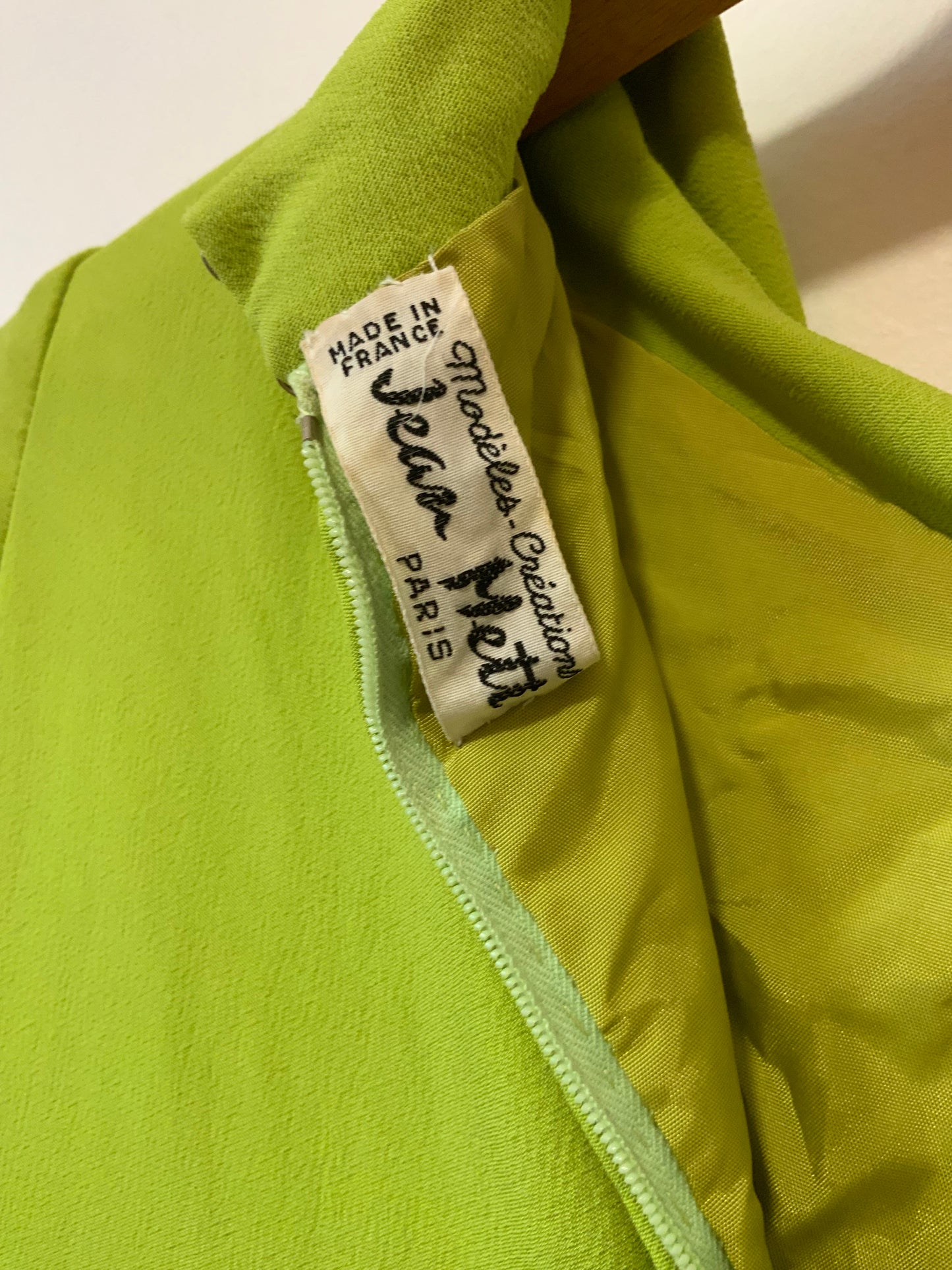 Robe Vintage Années 60 Crêpe Soie Création Main Élégance Strass