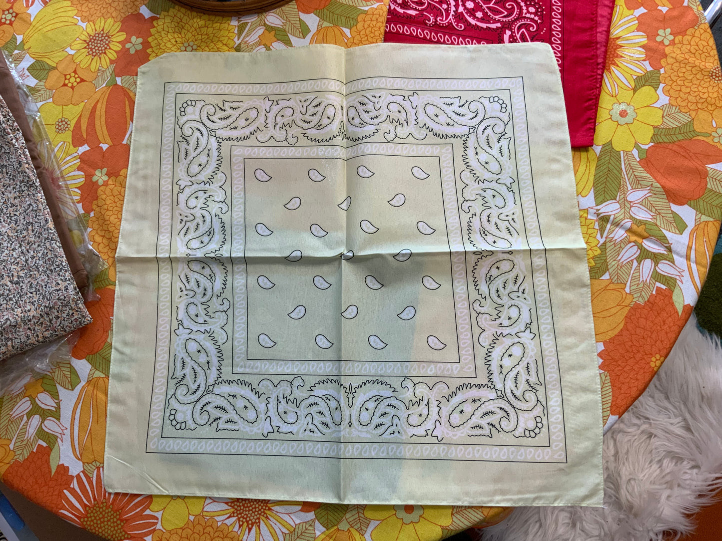 Lot 3 Foulards Bandanas Vintage 1980/90