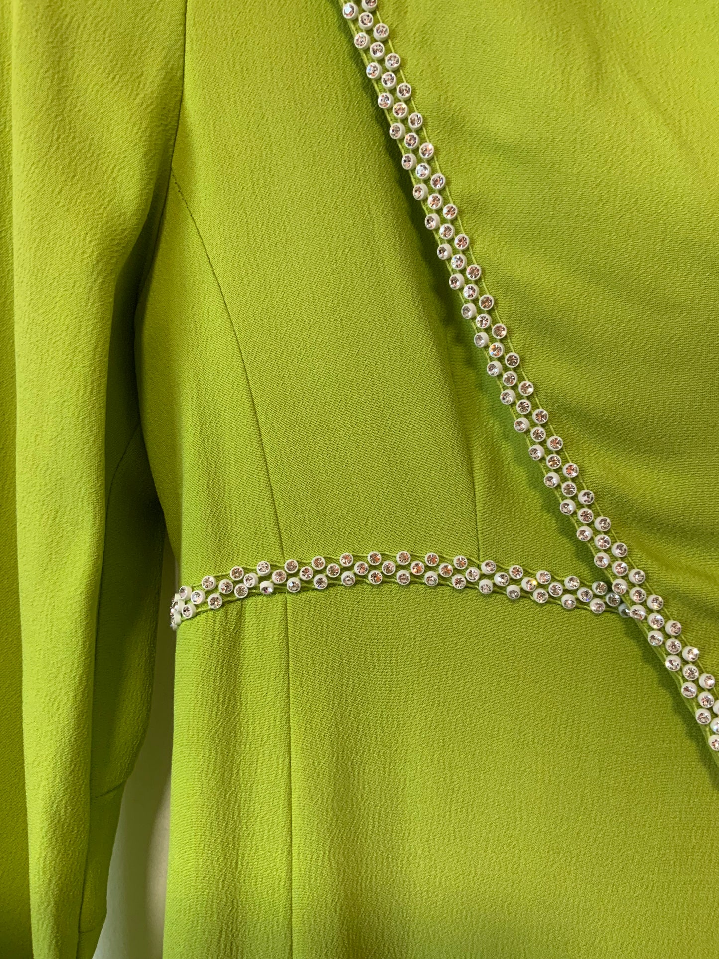 Robe Vintage Années 60 Crêpe Soie Création Main Élégance Strass