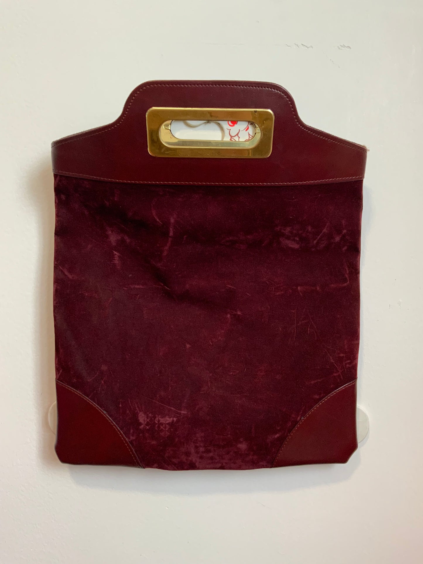 Sac cabas En velours et métal doré Beauté Vintage 1970