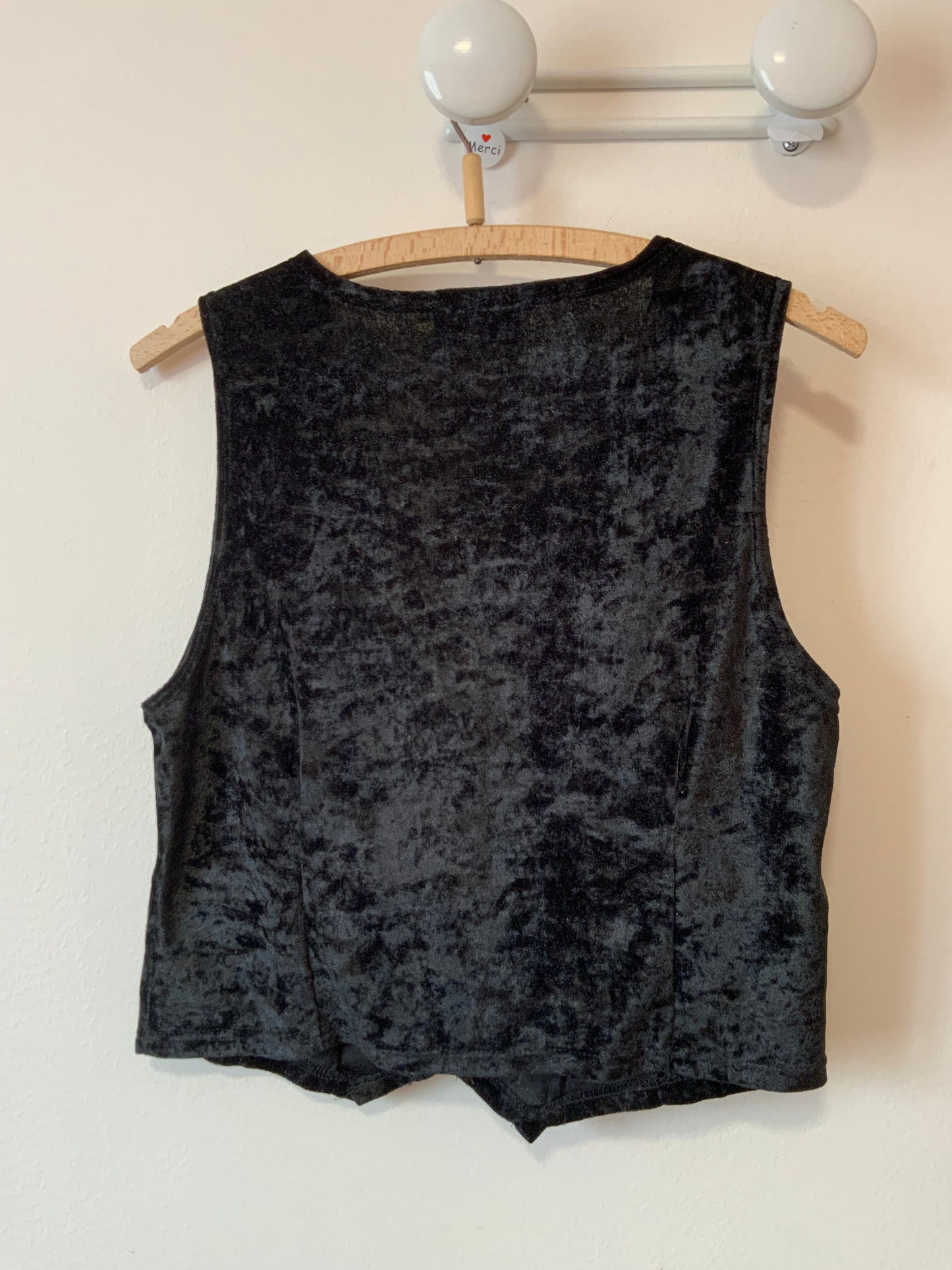 Top Gilet boléro Velours boutonné Vintage 1990 Chic
