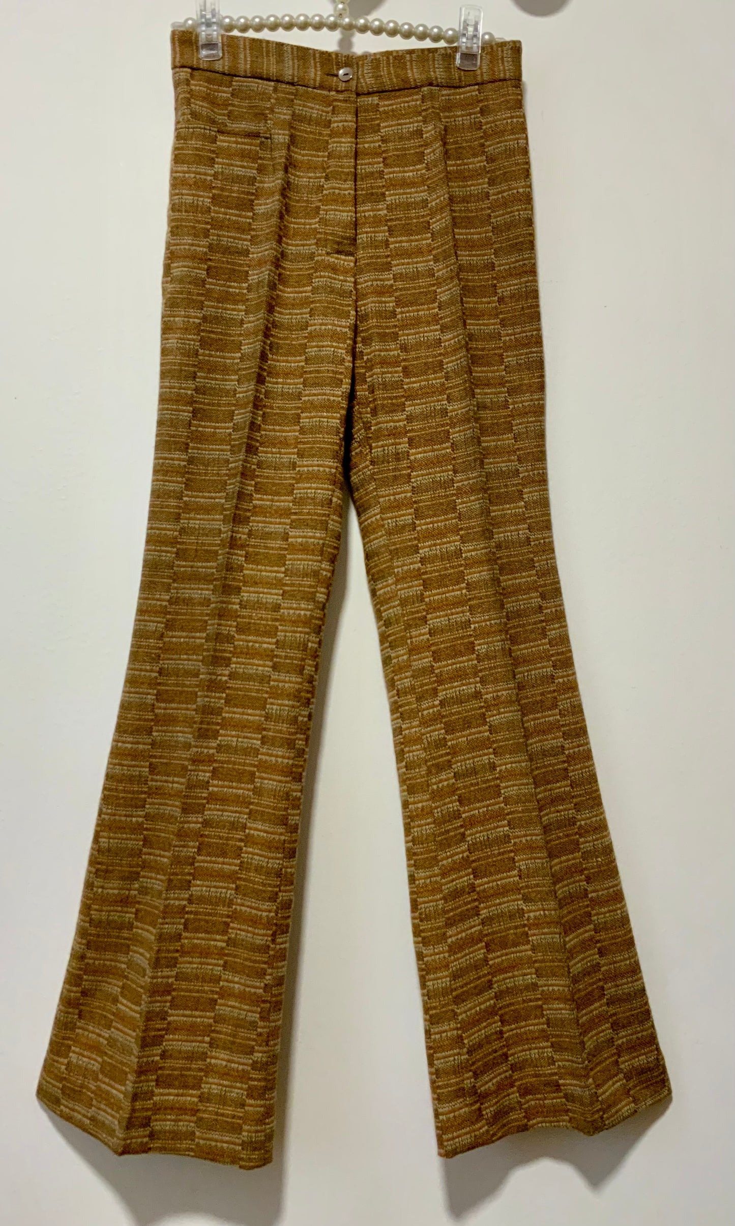 Magnifique pantalon rayures flare pattes d’éléphant Vintage 1970