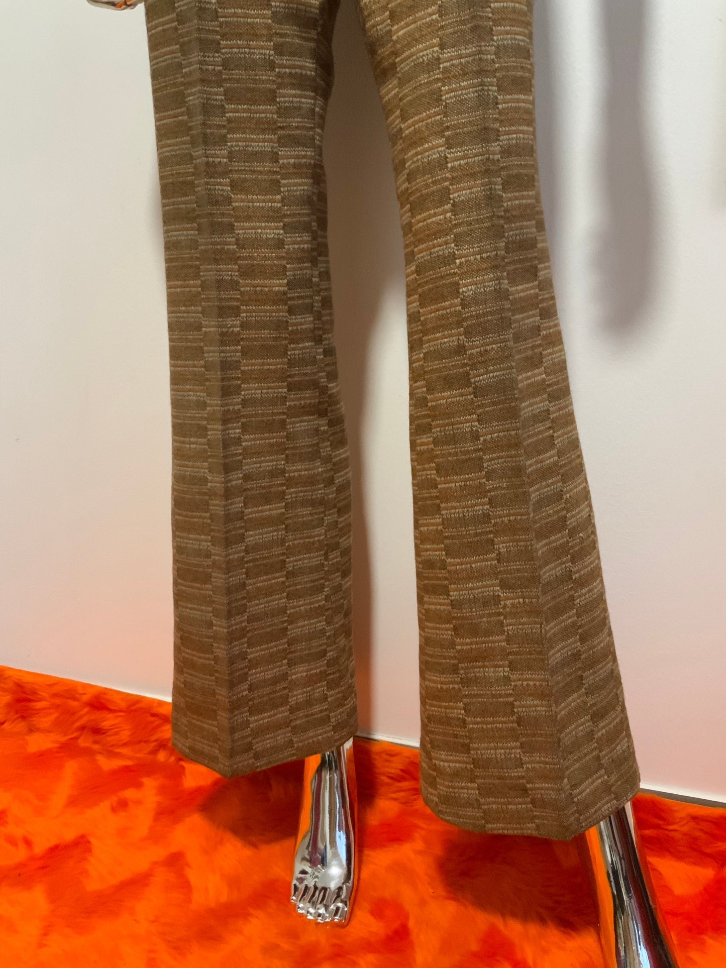 Magnifique pantalon rayures flare pattes d’éléphant Vintage 1970