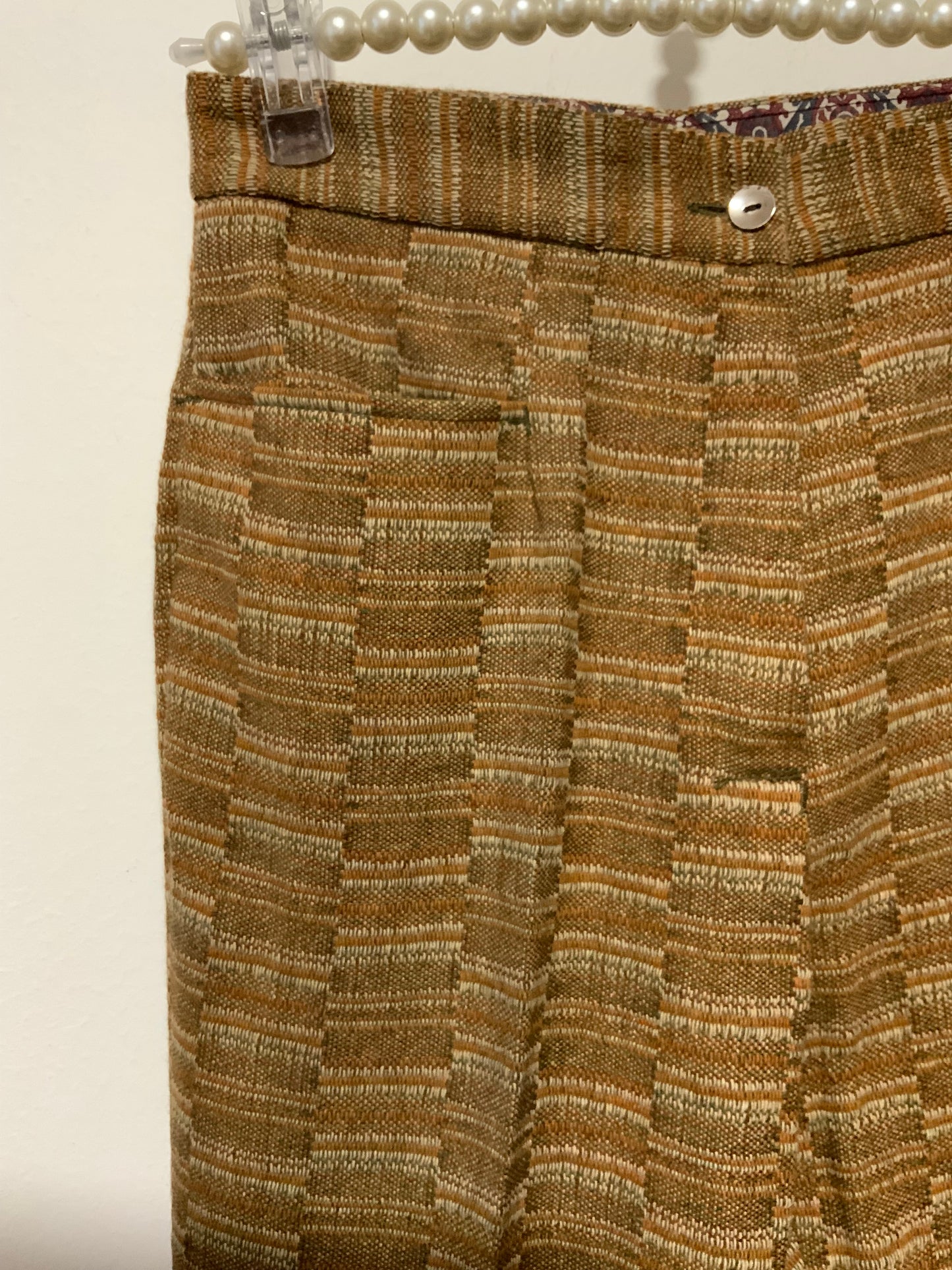 Magnifique pantalon rayures flare pattes d’éléphant Vintage 1970