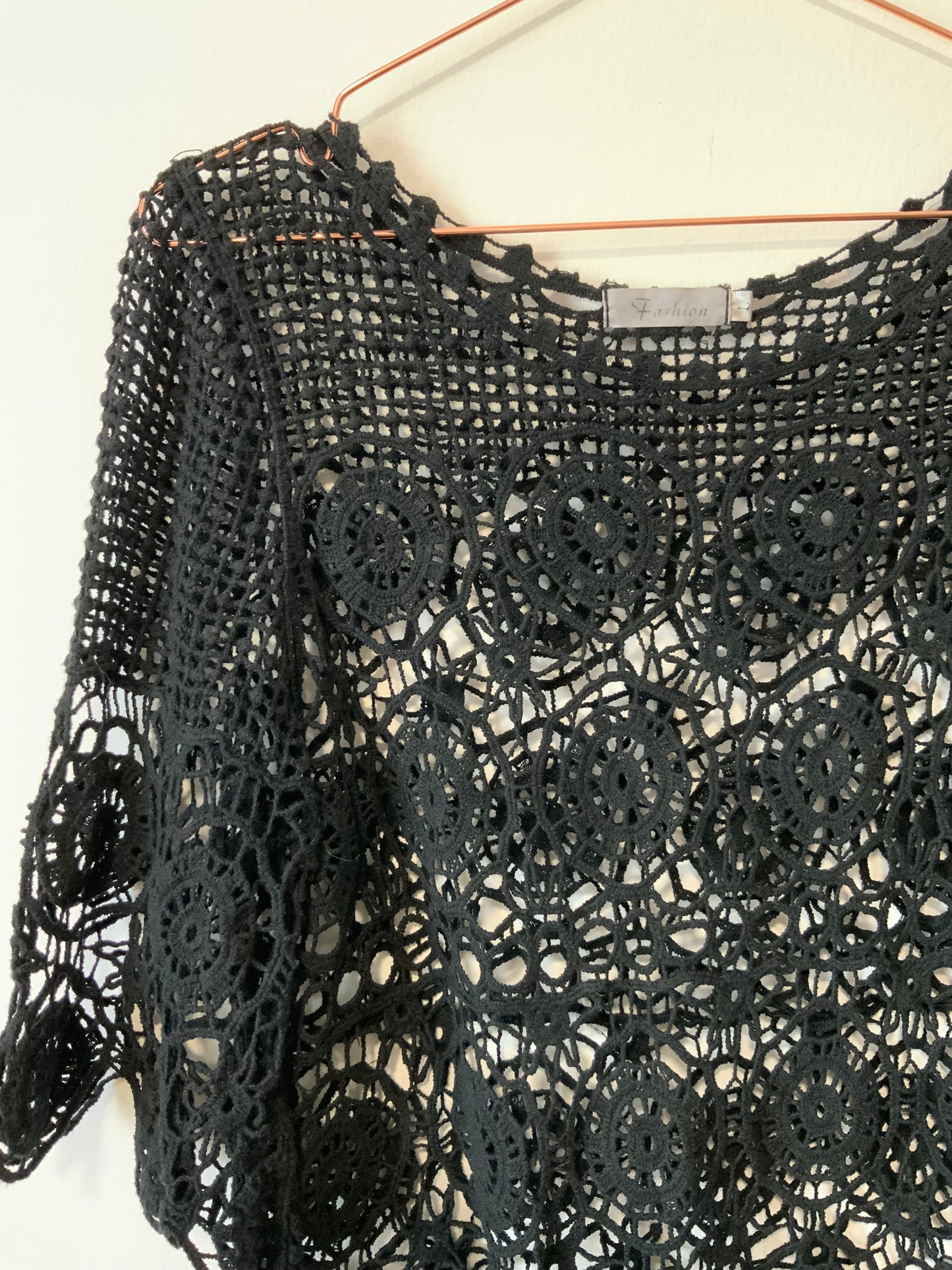 Top Mailles Crochets Vintage 1990 Bohème Chic