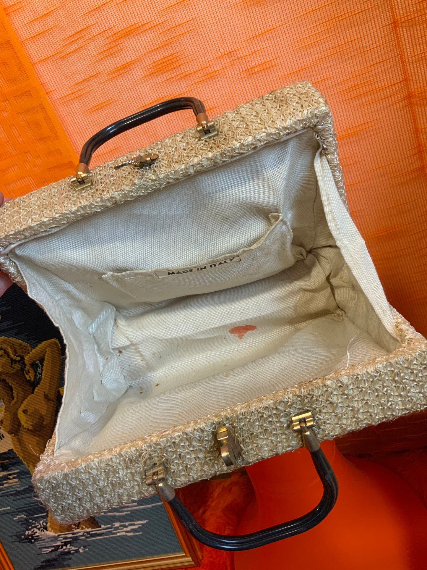 Sac à main valisette Italy Vintage Tres Ancien Original