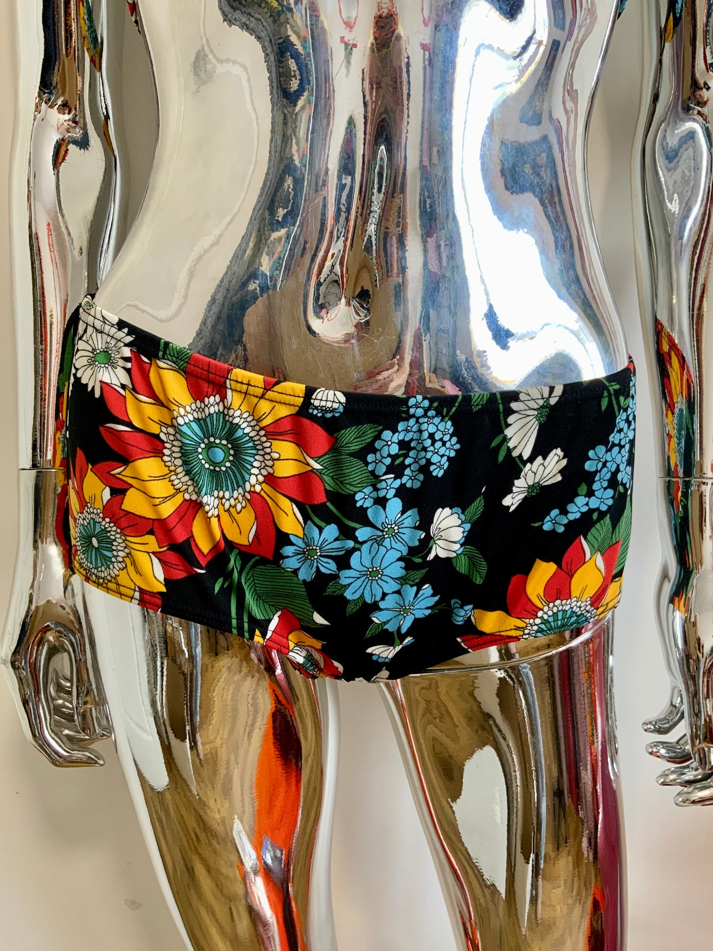 Maillot de bain à fleurs Beauté Vintage 1970 2 pièces