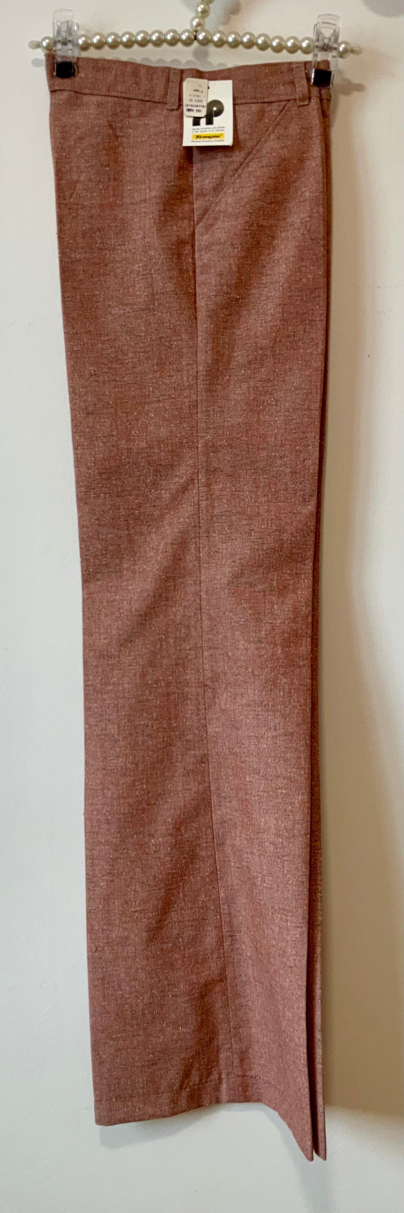 Pantalon toile Pattes d’éléphant Vintage Tergal Neuf 1970