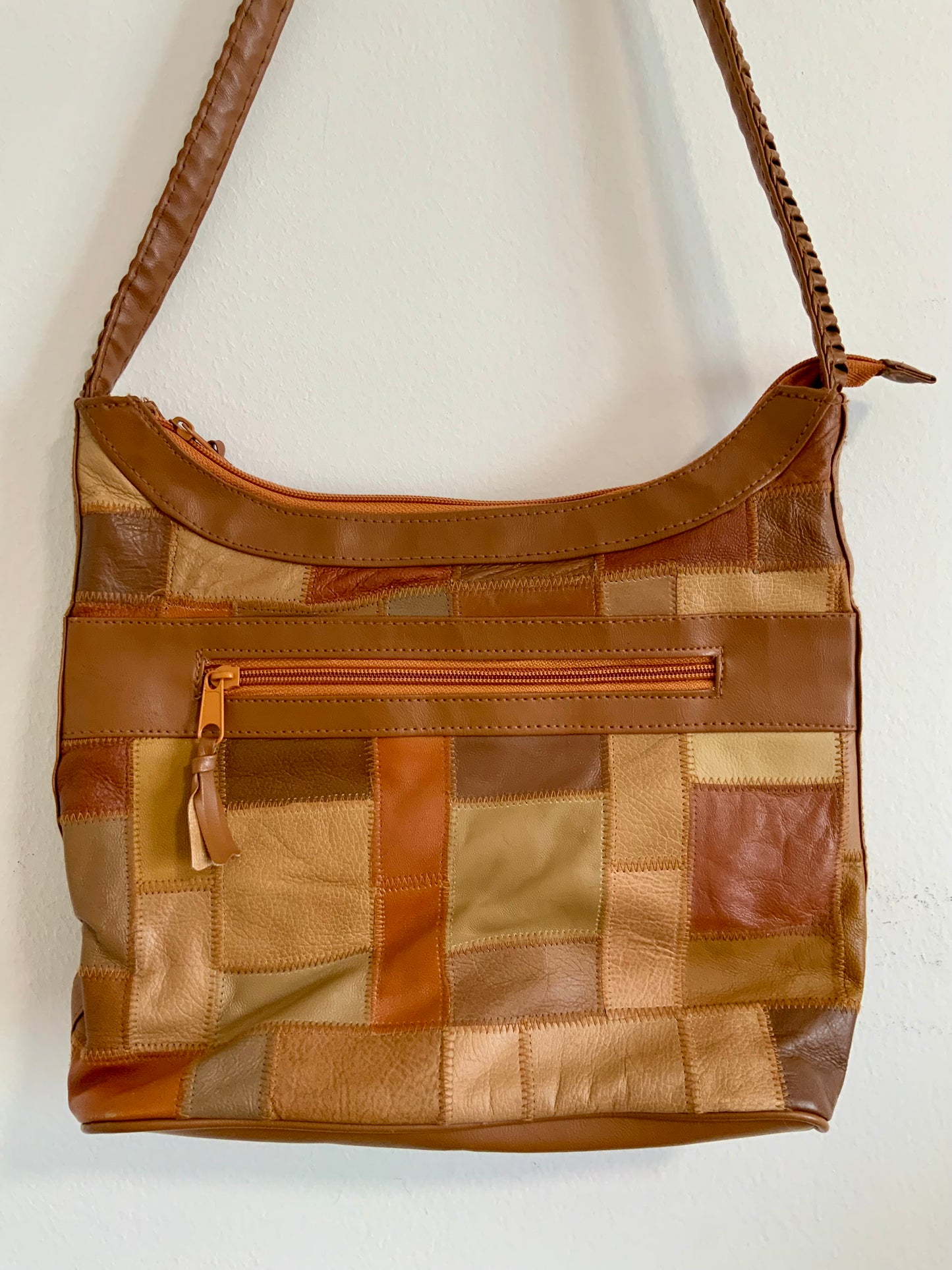 Sac à Main Cuir Patchwork Vintage 1990
