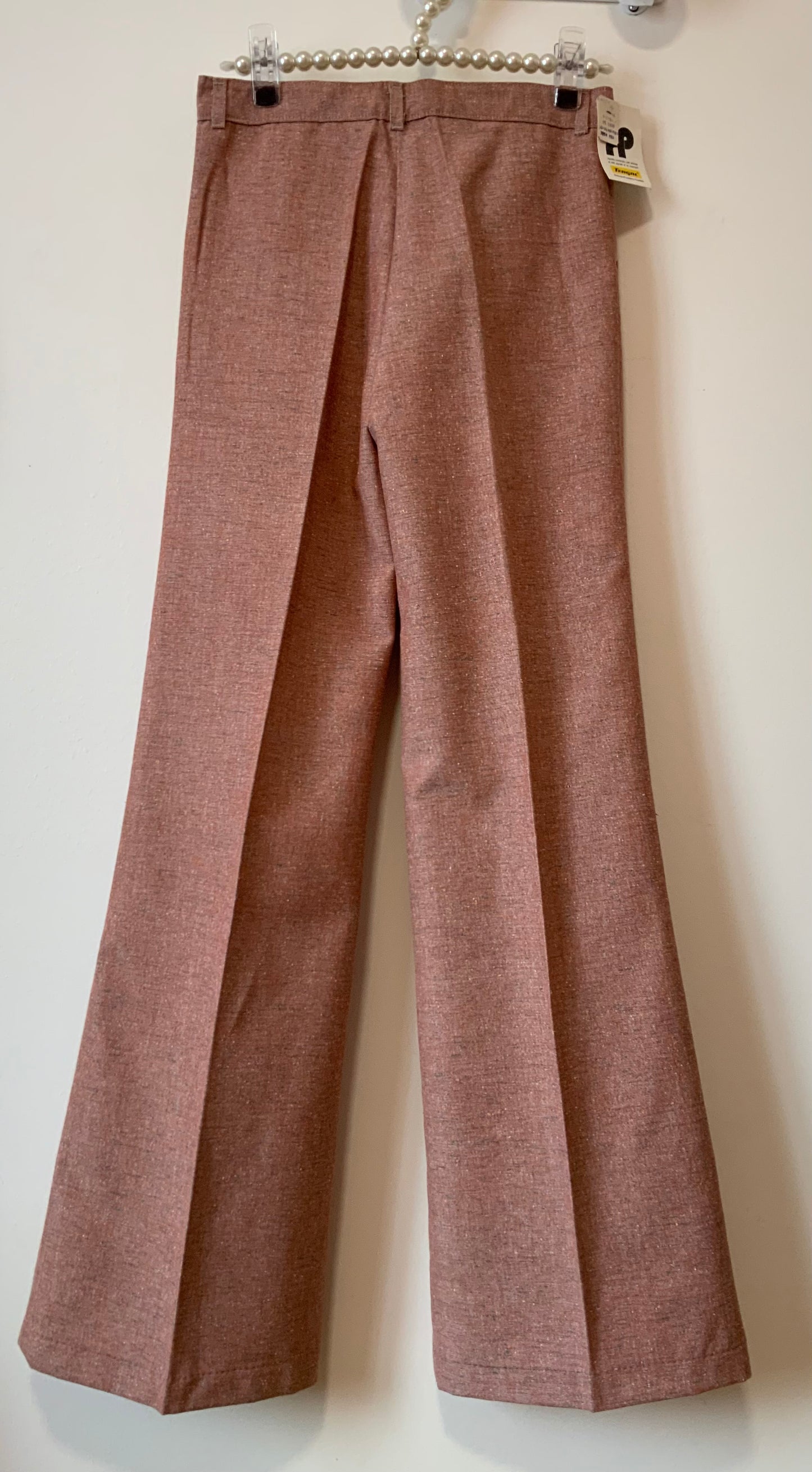 Pantalon toile Pattes d’éléphant Vintage Tergal Neuf 1970