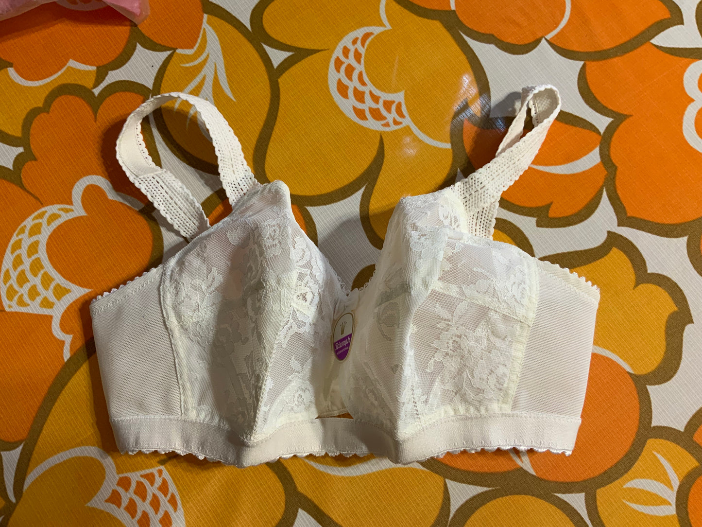Soutien gorge Triumph Deadstock Vintage Dentelle 1970 Germany Luxe
