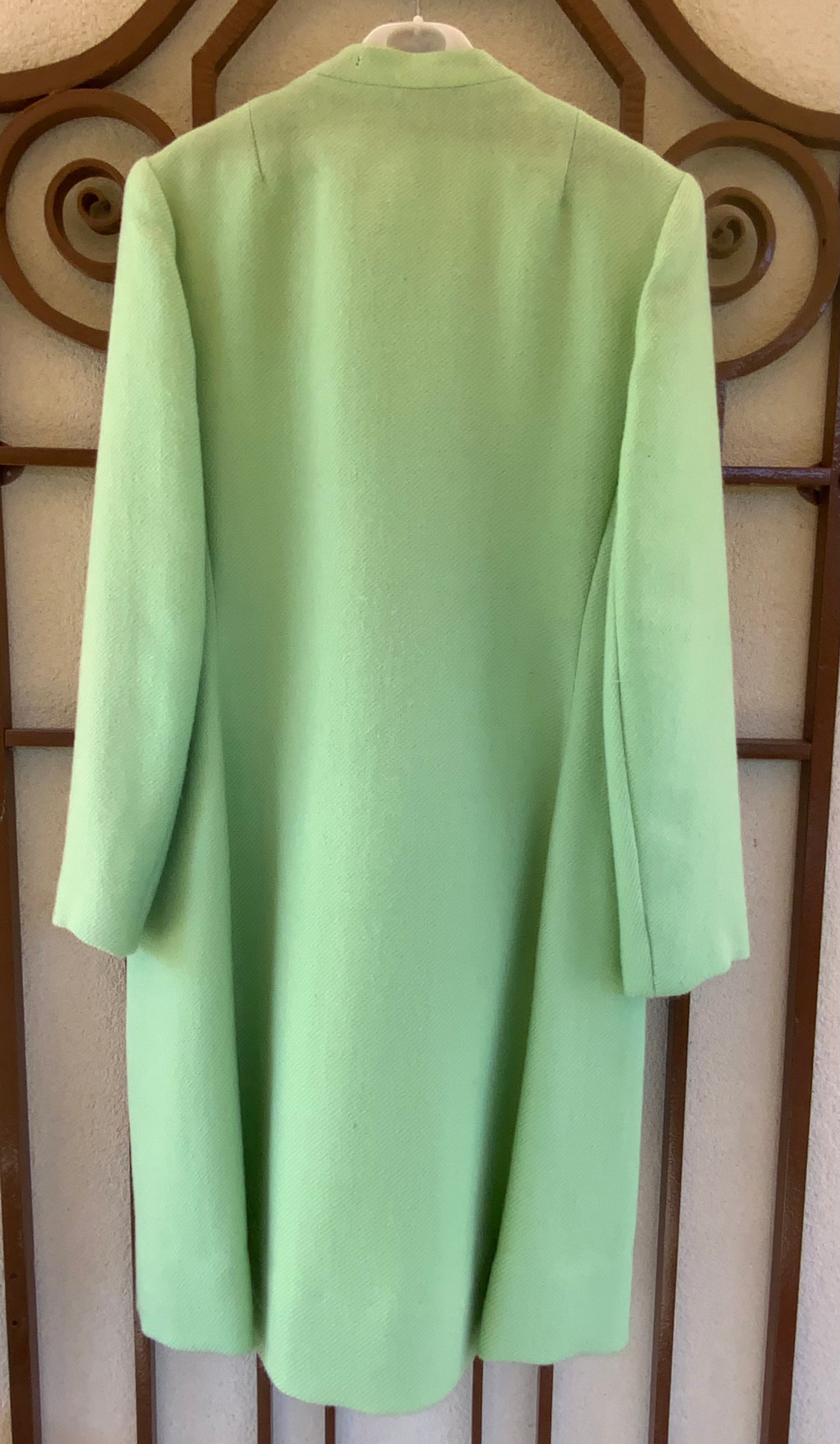 Superbe Manteau 1960/70 Vert Pure Laine