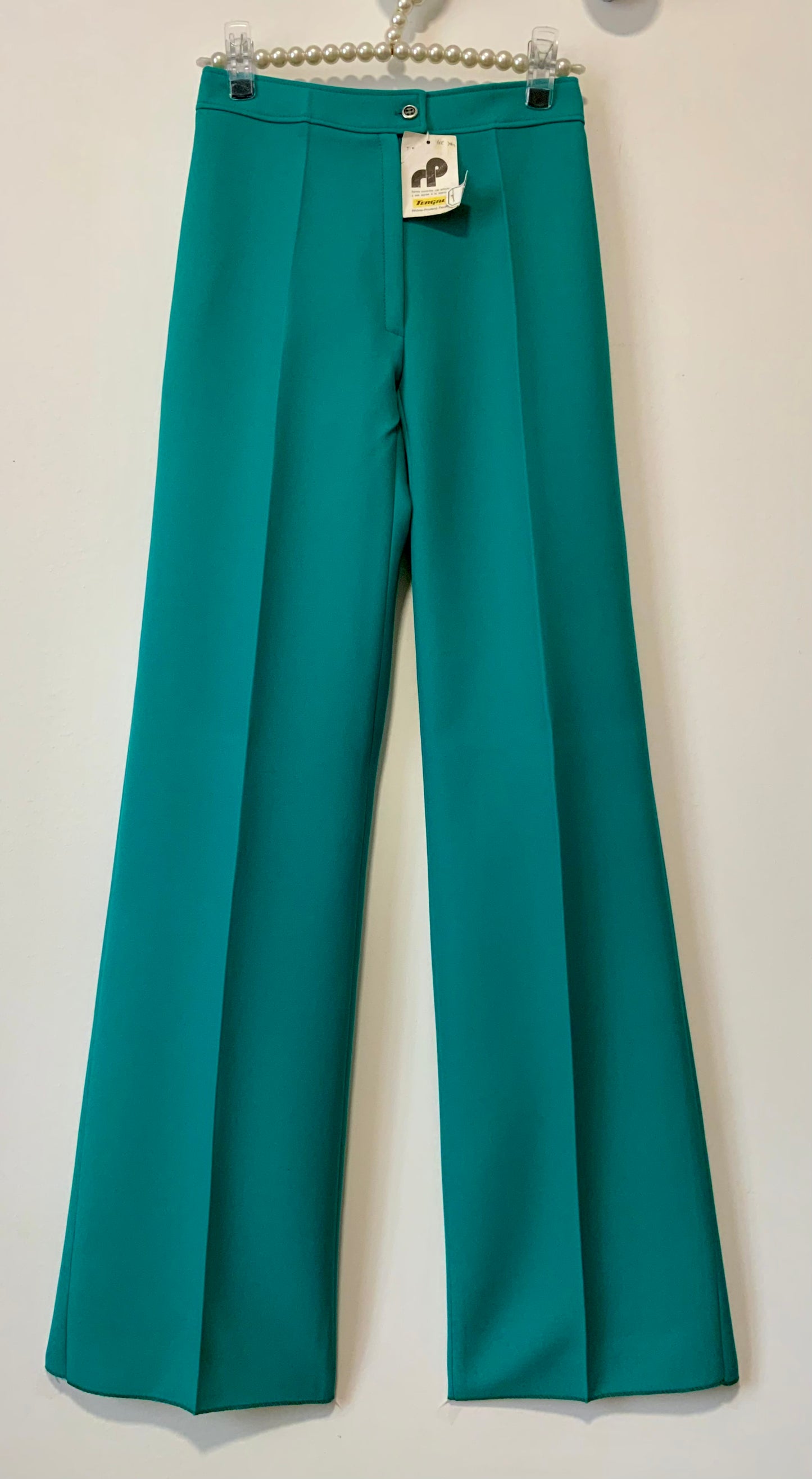 Superbe Pantalon Pattes d’éléphant Vintage 1970 Tergal Pépite Deadstock